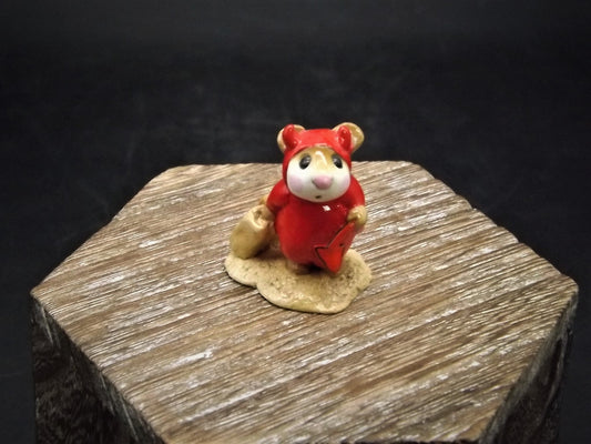 Vintage Wee Forest Folk Halloween Mouse: "Little Devil" Figurine