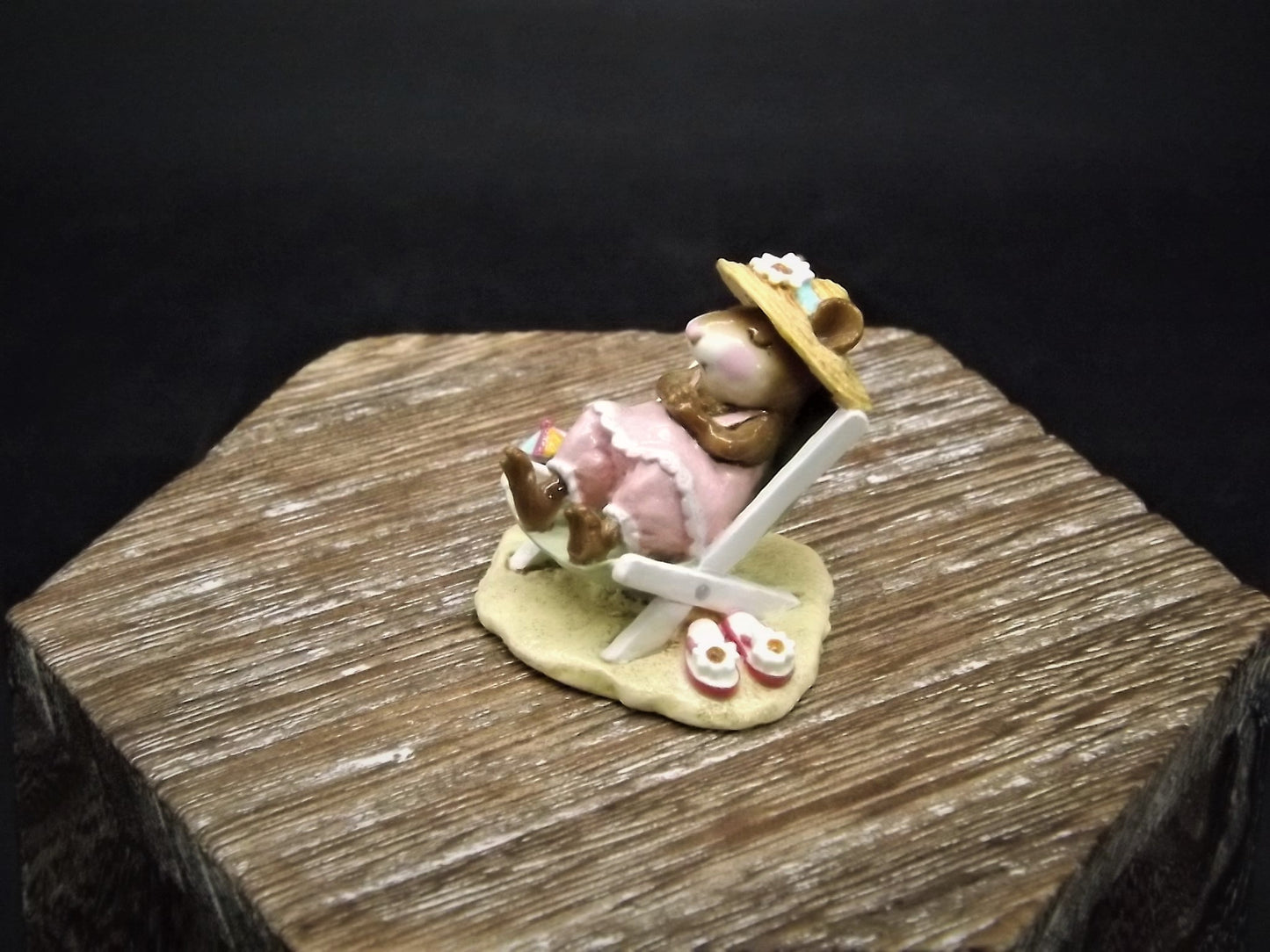 Vintage Wee Forest Folk "Sun Snoozer" Mouse Figurine