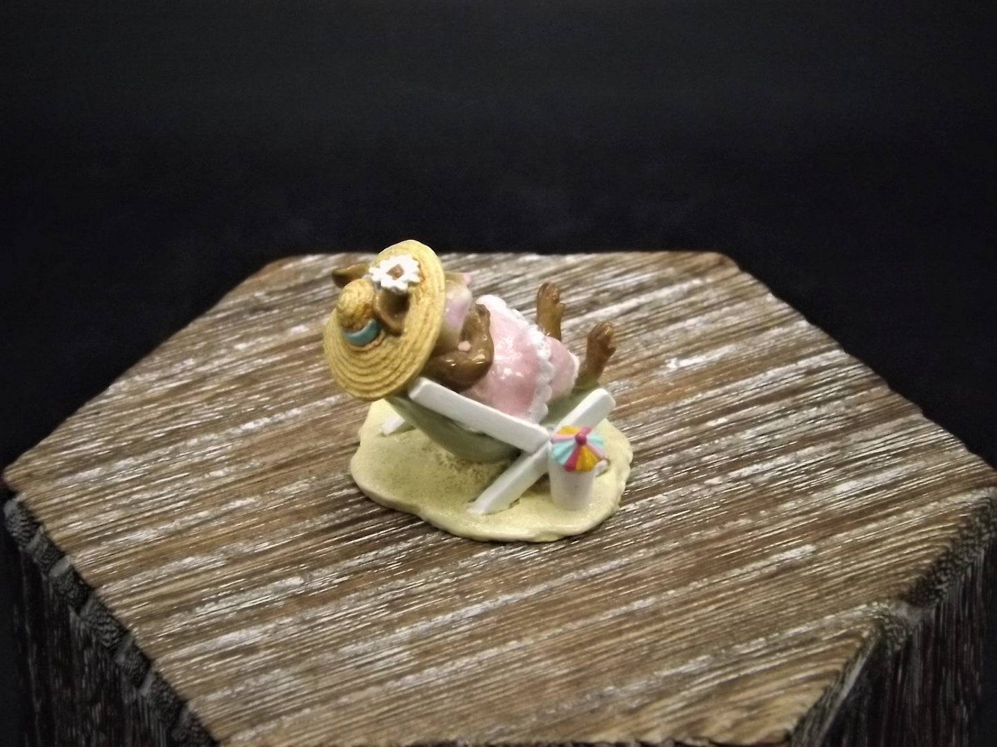 Vintage Wee Forest Folk "Sun Snoozer" Mouse Figurine