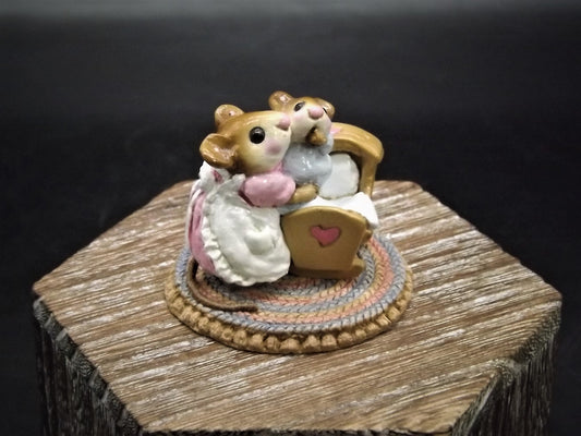 Vintage Wee Forest Folk Figurine: "Beddy-Bye Mousey"