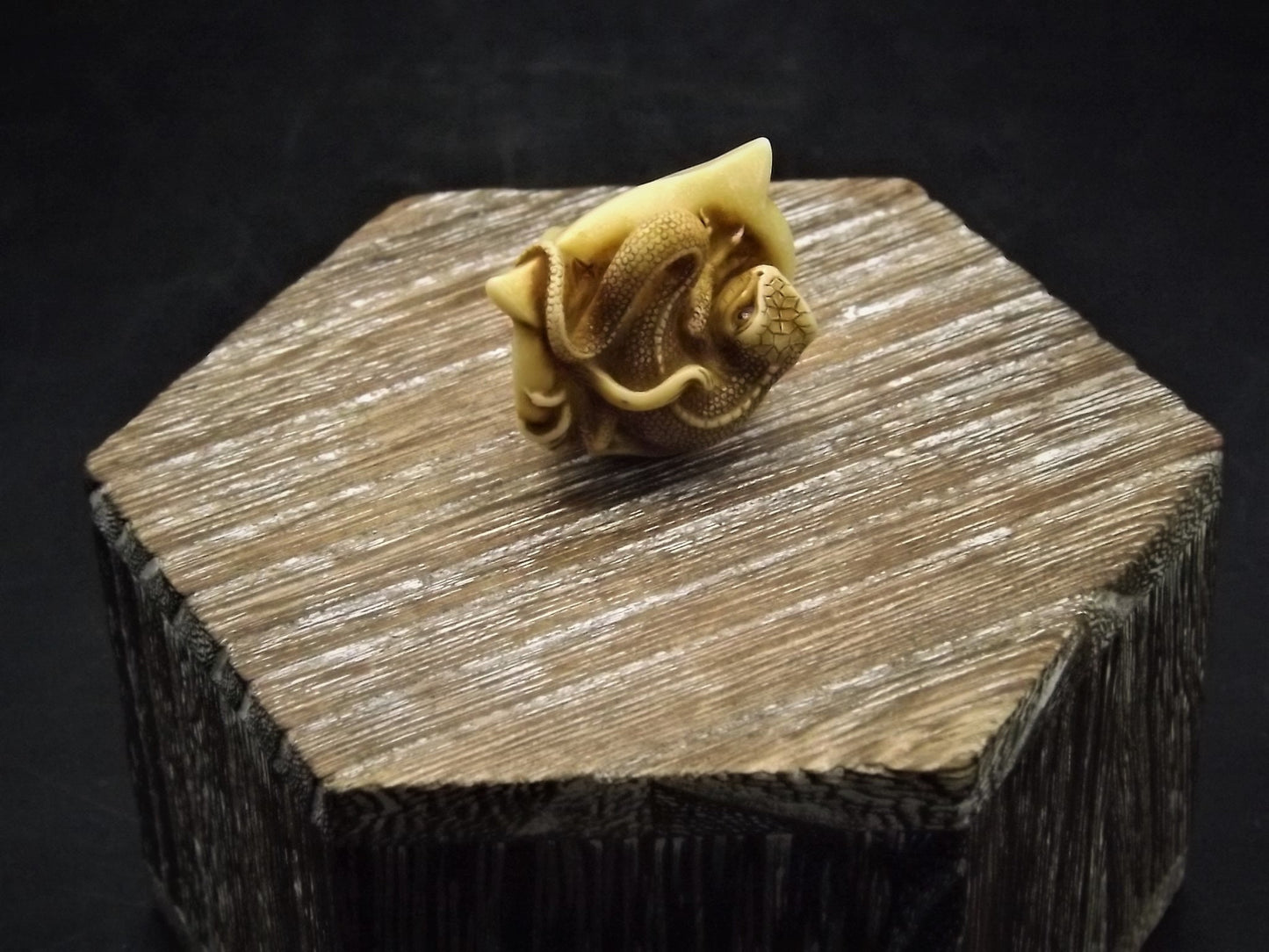 Adam Binder Netsuke "Owl Mask". With original box and COA. Excellent shape limited edition #271.