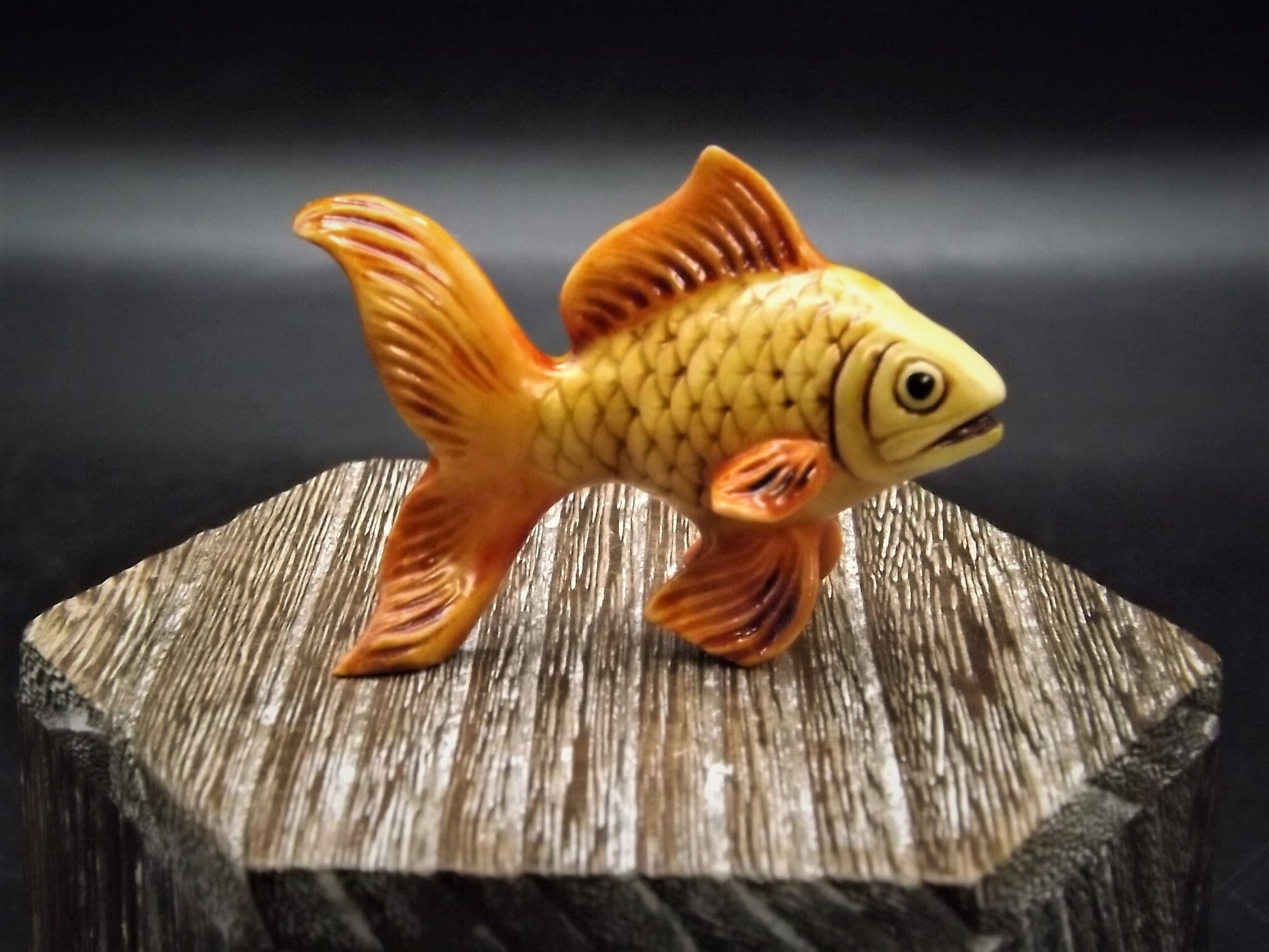 Fragile World "Goldfish" Figurine by Martin Perry Studios. Limited Edition to only 250 pieces with original box and COA. Excellent!