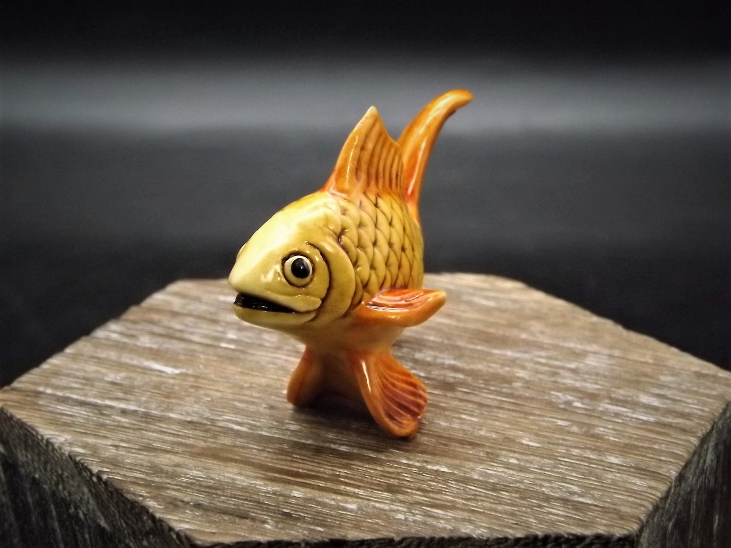Fragile World "Goldfish" Figurine by Martin Perry Studios. Limited Edition to only 250 pieces with original box and COA. Excellent!