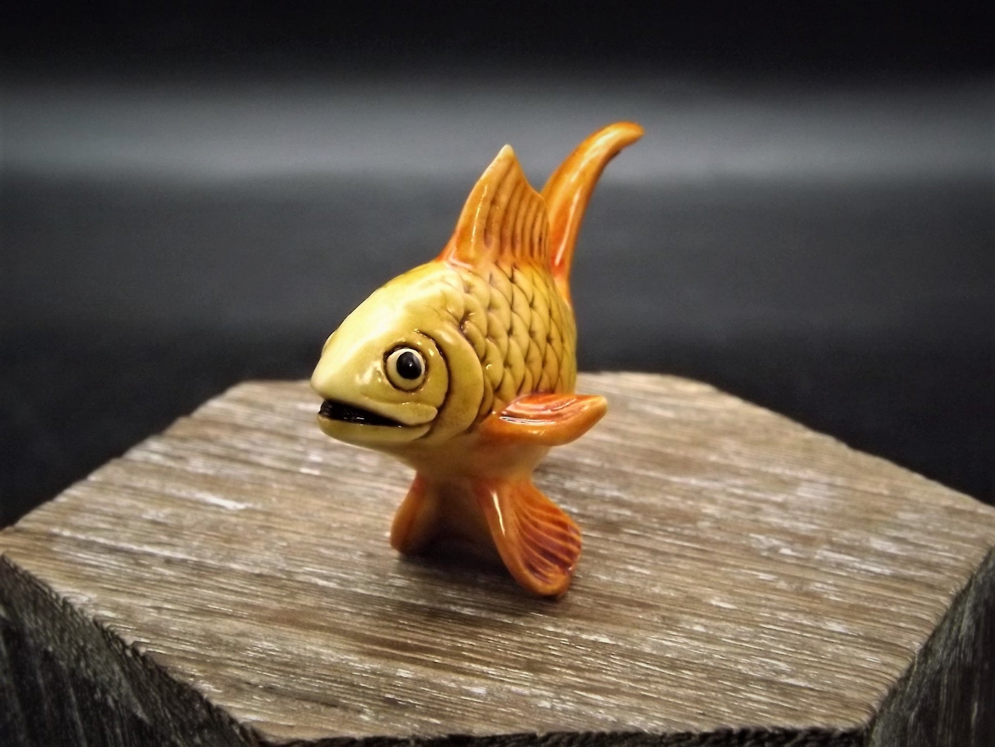 Fragile World "Goldfish" Figurine by Martin Perry Studios. Limited Edition to only 250 pieces with original box and COA. Excellent!