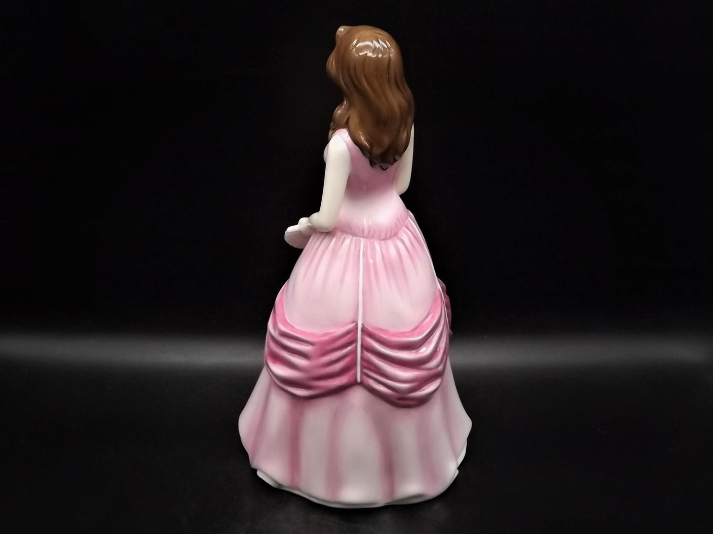 Vintage Royal Doulton Figurine: Pretty Ladies "Grace" Pink Ribbon Fan, HN 4906