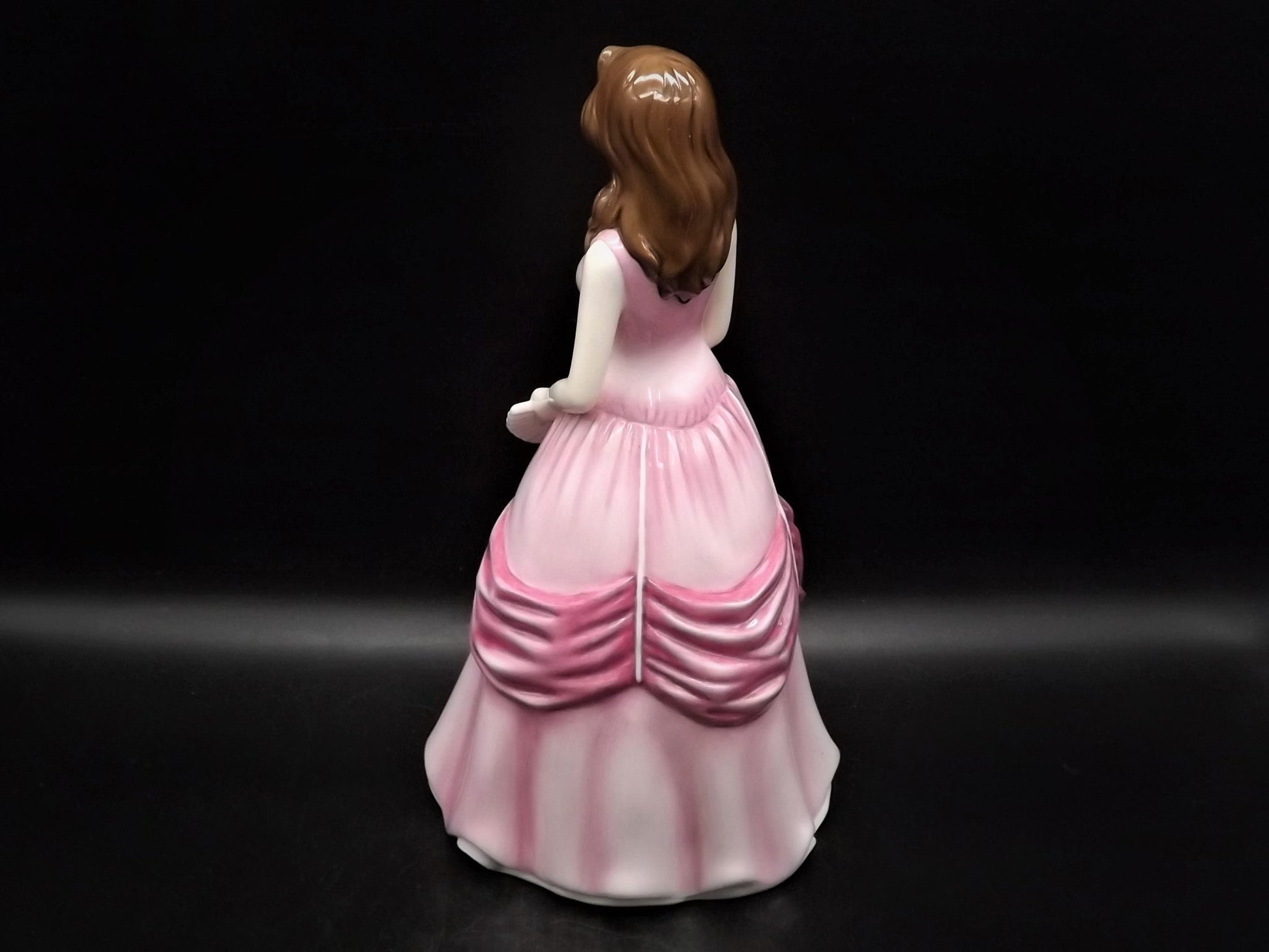 Vintage Royal Doulton Figurine: Pretty Ladies "Grace" Pink Ribbon Fan, HN 4906