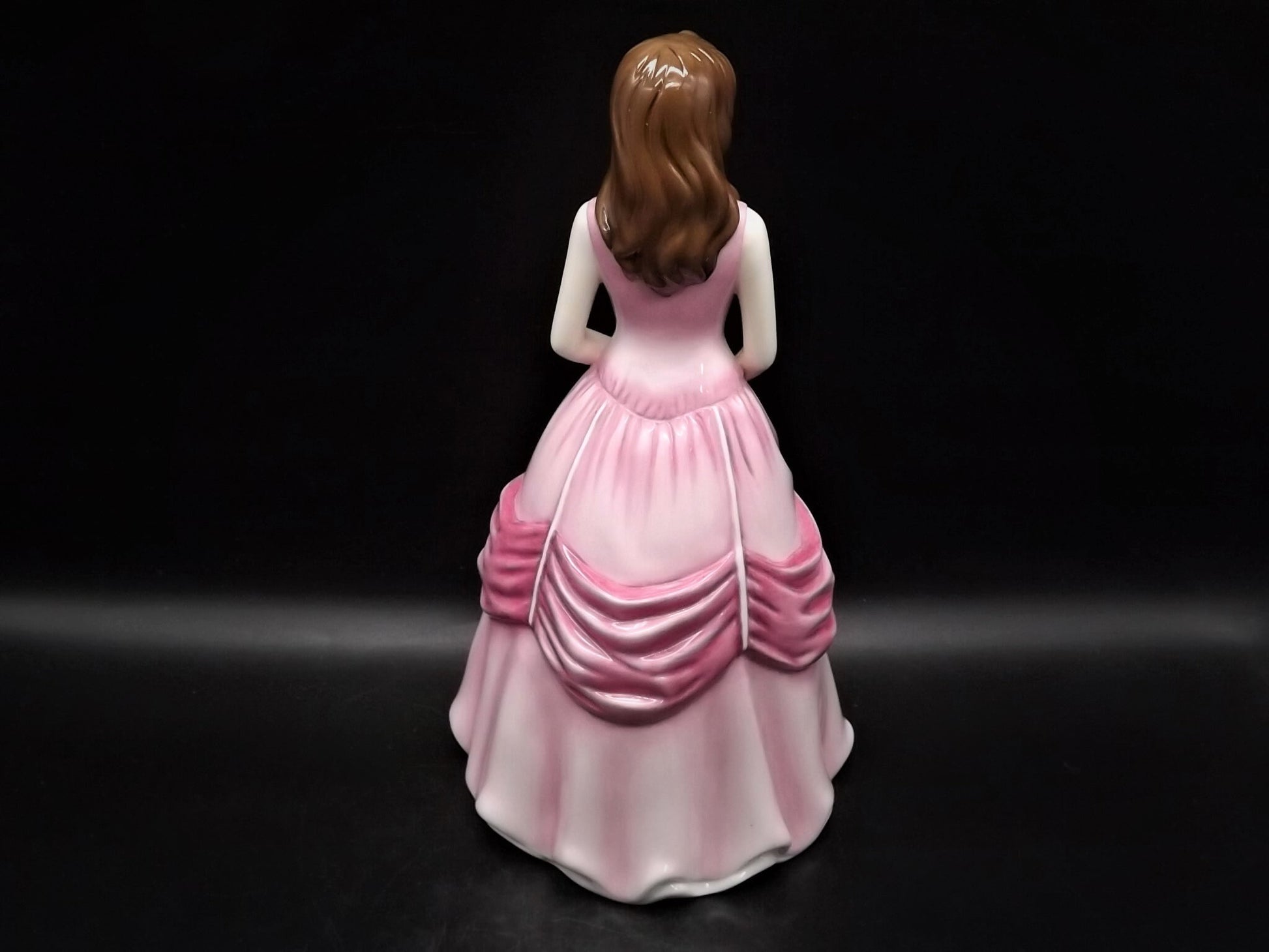 Vintage Royal Doulton Figurine: Pretty Ladies "Grace" Pink Ribbon Fan, HN 4906