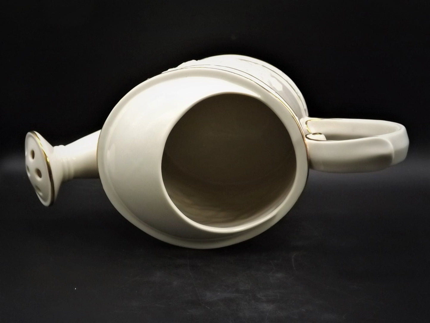 Vintage Lenox "Spring Showers" porcelain watering can flower vase. Excellent condition no box.