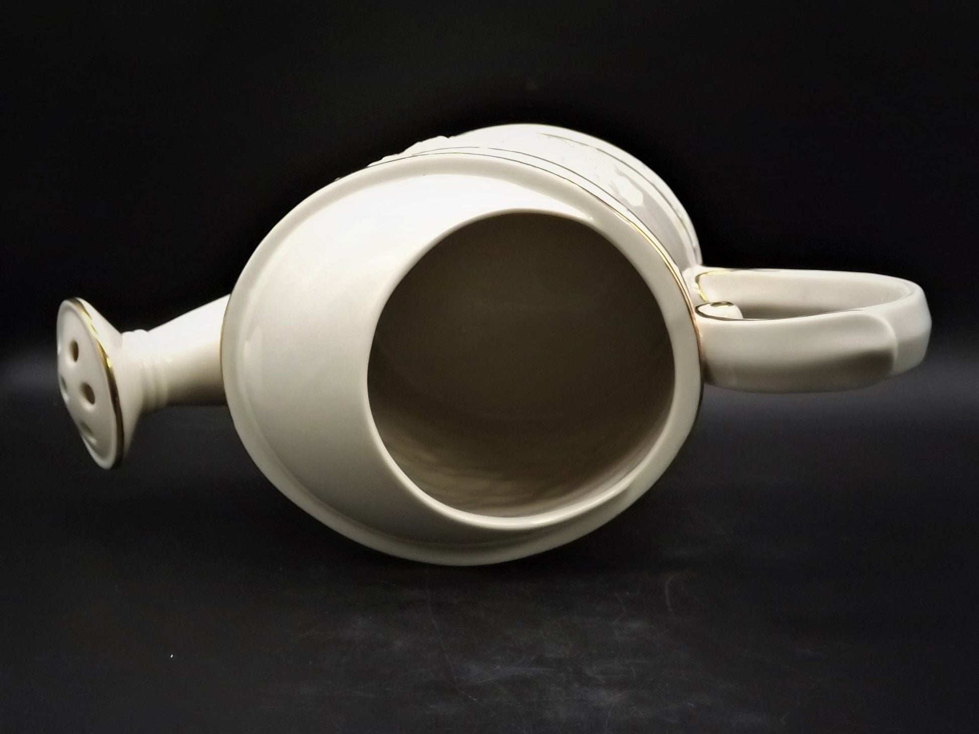 Vintage Lenox "Spring Showers" porcelain watering can flower vase. Excellent condition no box.