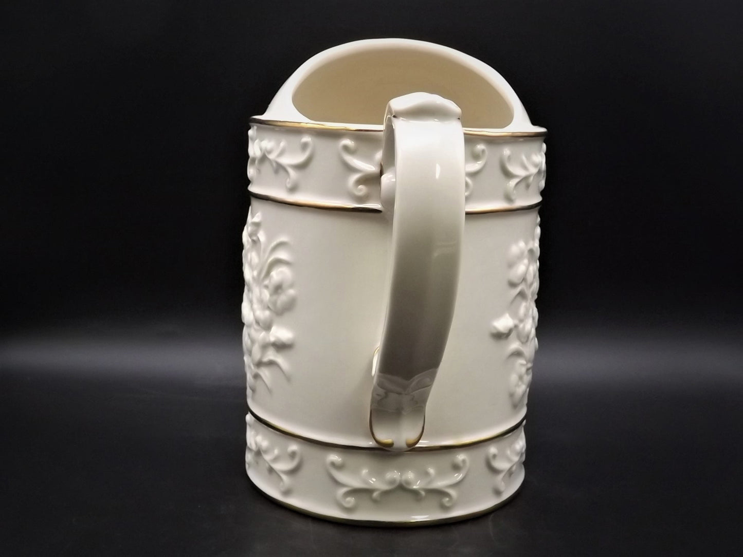 Vintage Lenox "Spring Showers" porcelain watering can flower vase. Excellent condition no box.