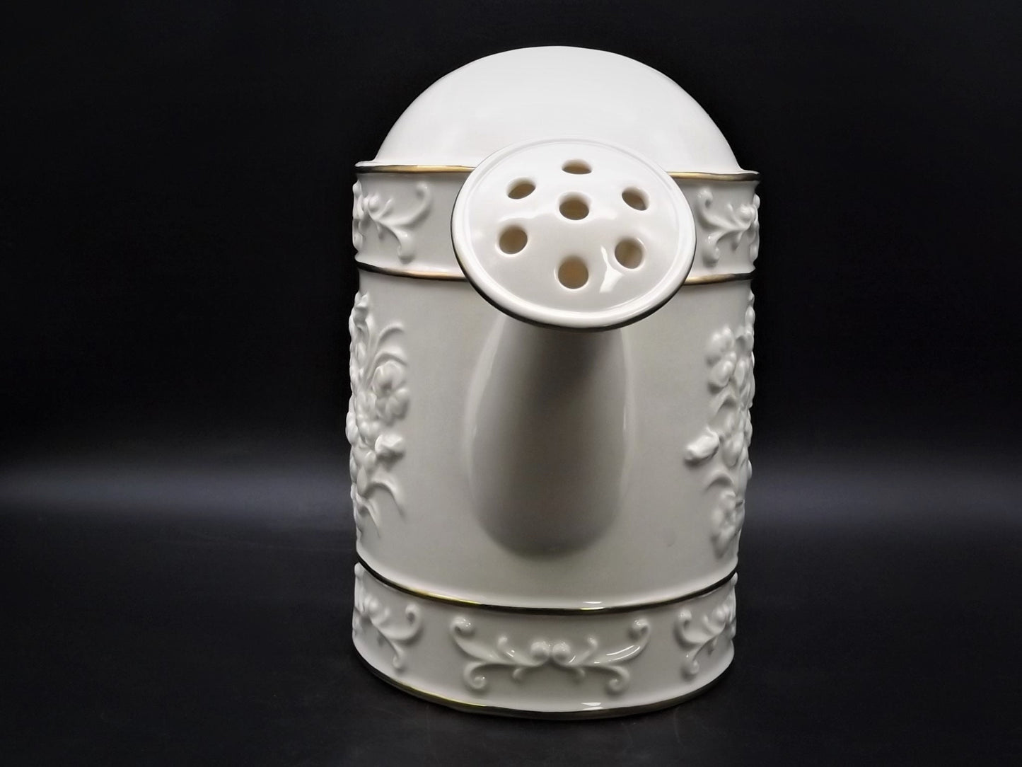 Vintage Lenox "Spring Showers" porcelain watering can flower vase. Excellent condition no box.