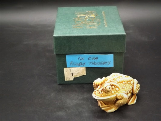 Retired 1992 Harmony Kingdom "Princely Thoughts" Rare early piece Excellent condition with an original box.