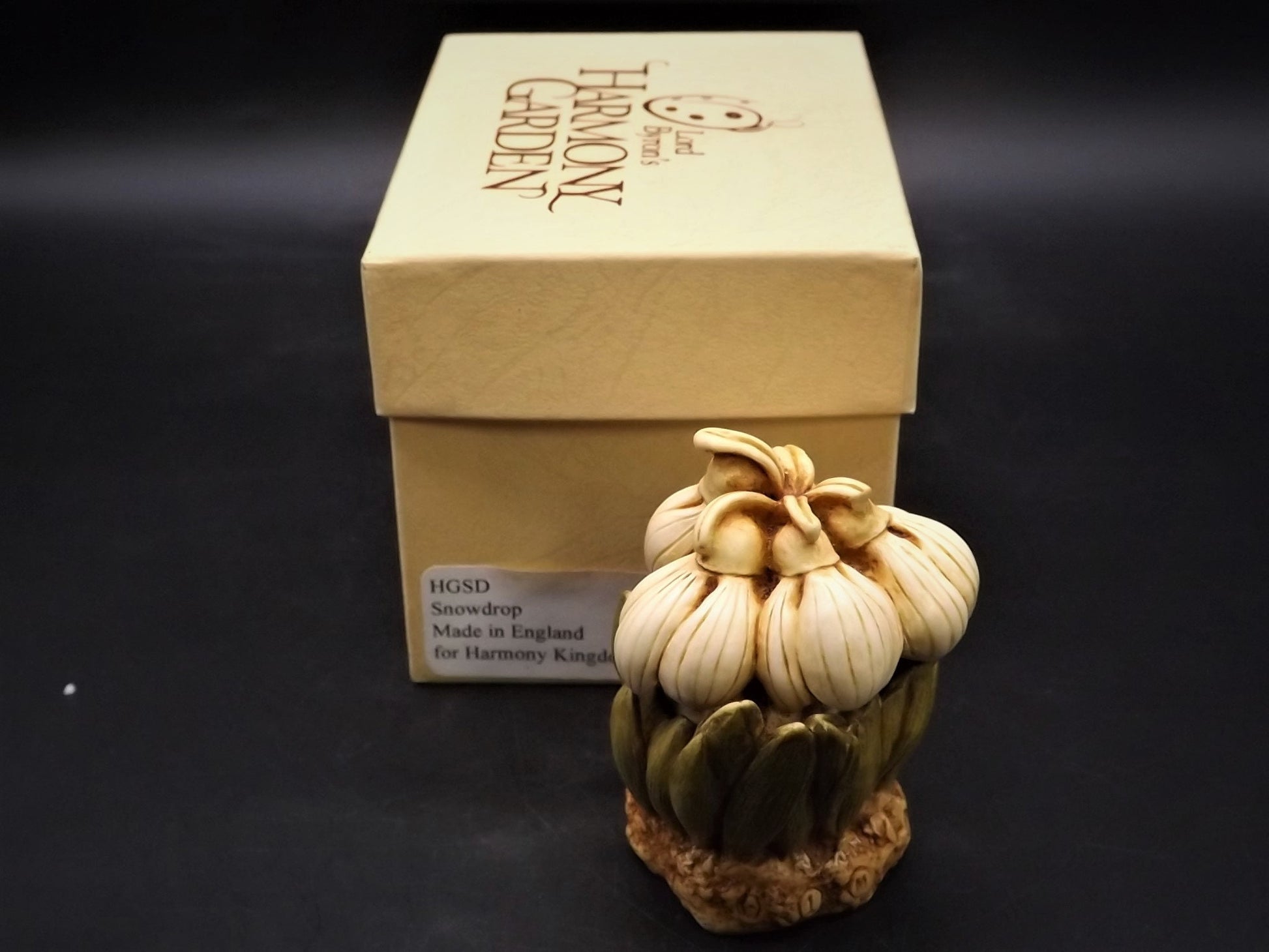 Retired 1997 Harmony Kingdom/Harmony Garden "Snowdrop" piece Excellent condition with original box.