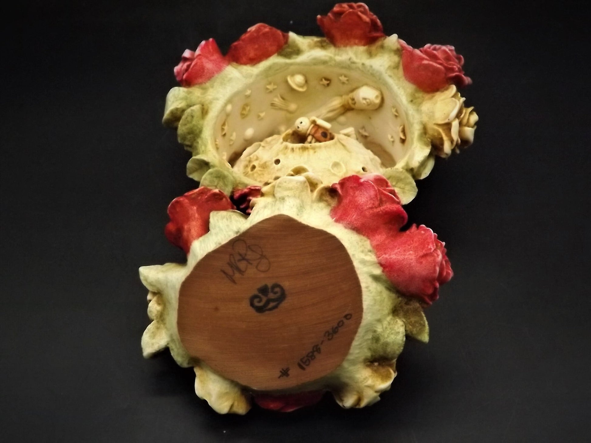 Harmony Kingdom Rose Basket Figurine - Signed Limited Edition