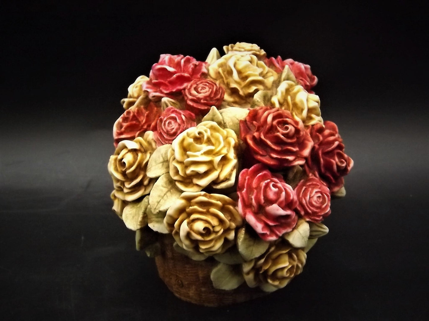 Harmony Kingdom Rose Basket Figurine - Signed Limited Edition