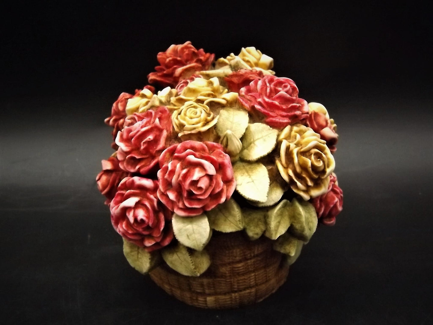 Harmony Kingdom Rose Basket Figurine - Signed Limited Edition