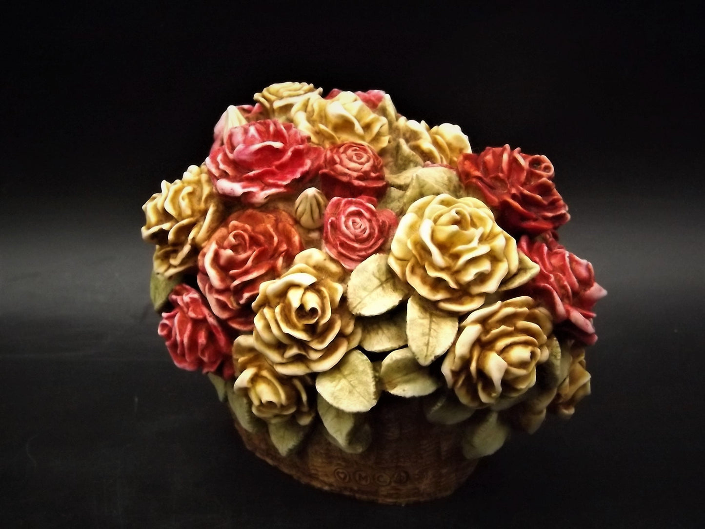 Harmony Kingdom Rose Basket Figurine - Signed Limited Edition