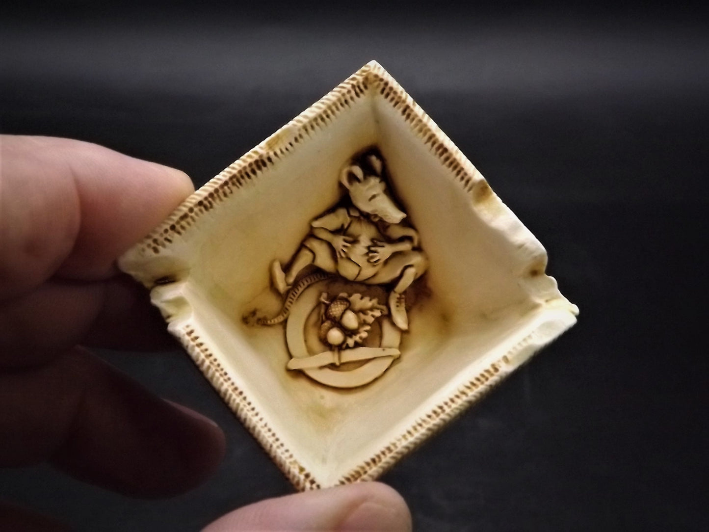 Retired 1998 Harmony Kingdom Parkwest Exclusive "Peace Offering" Birds on basket of fruit piece Excellent condition. No Box.