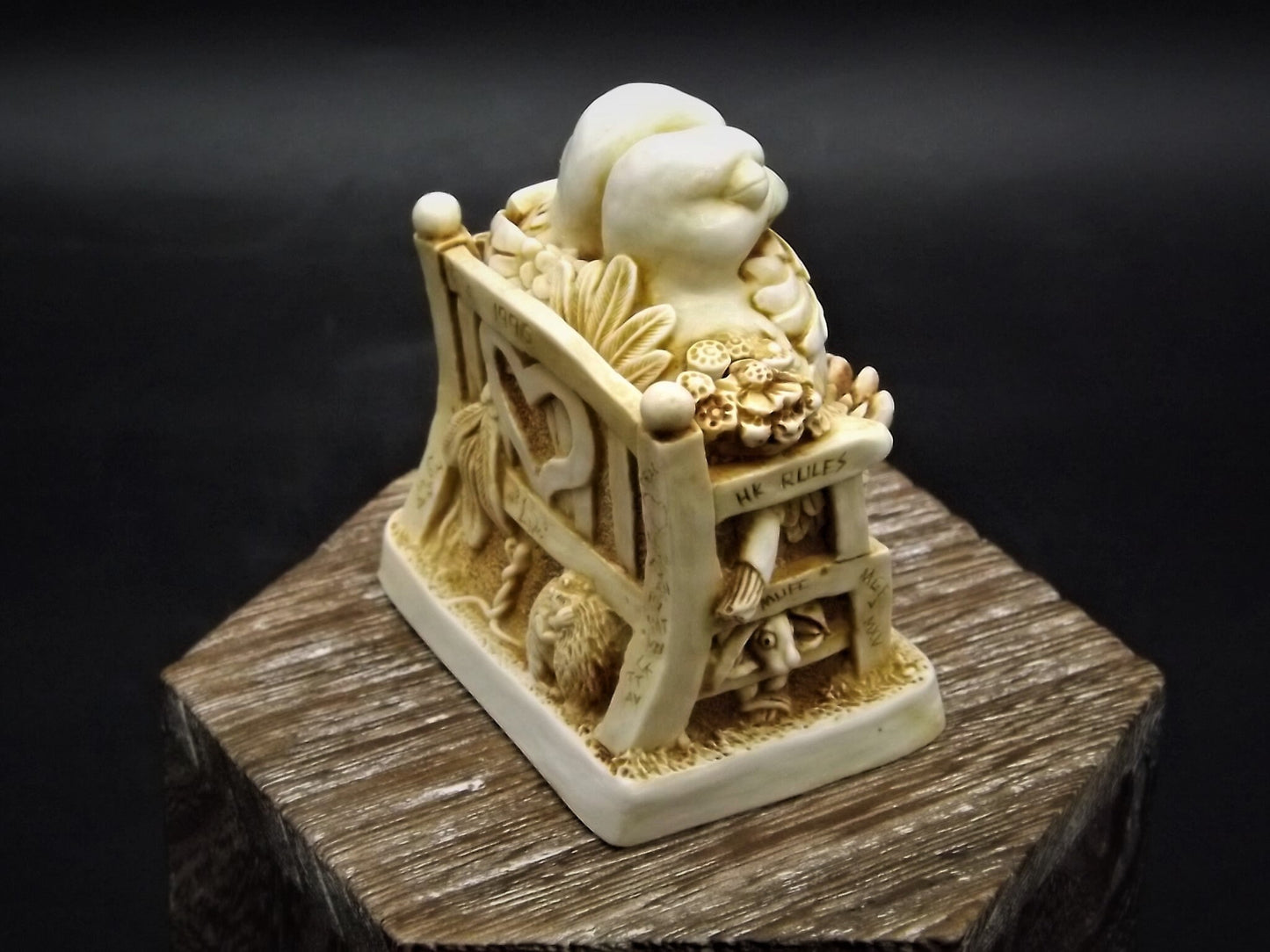 Retired 1995 Harmony Kingdom "Beak to Beak" piece Excellent condition. No Box.