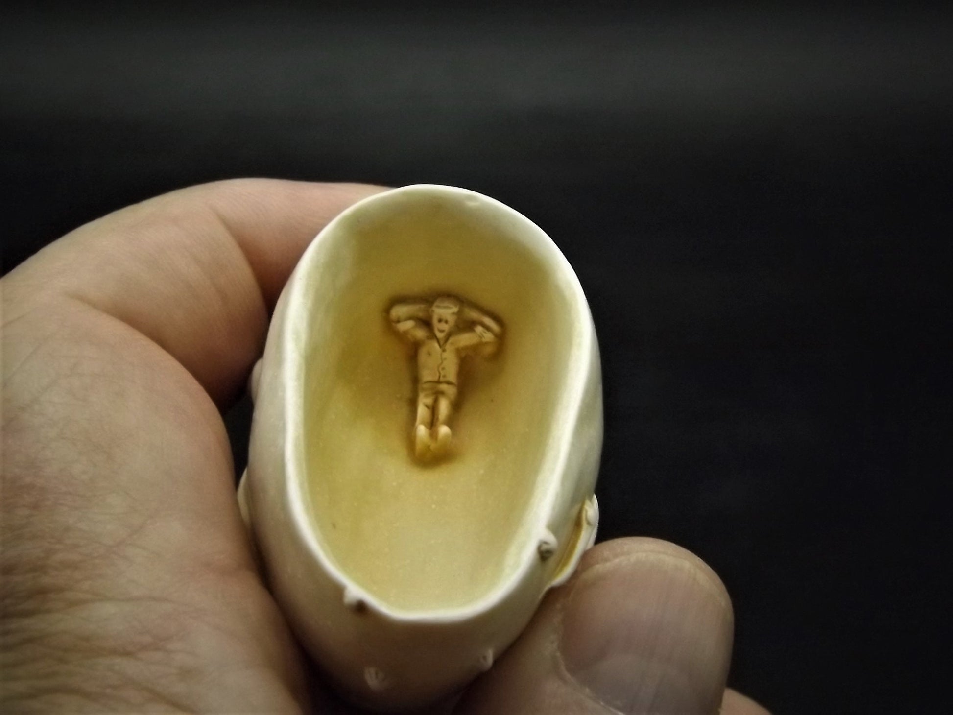 Retired 1993 Harmony Kingdom "Jonah's Hideaway" piece Excellent condition. No Box.