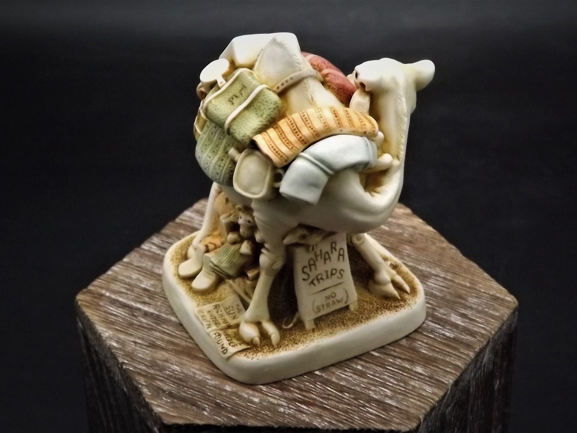 Retired 1998 Harmony Kingdom "Package tour" Infinity version piece Excellent condition with original box and COA.