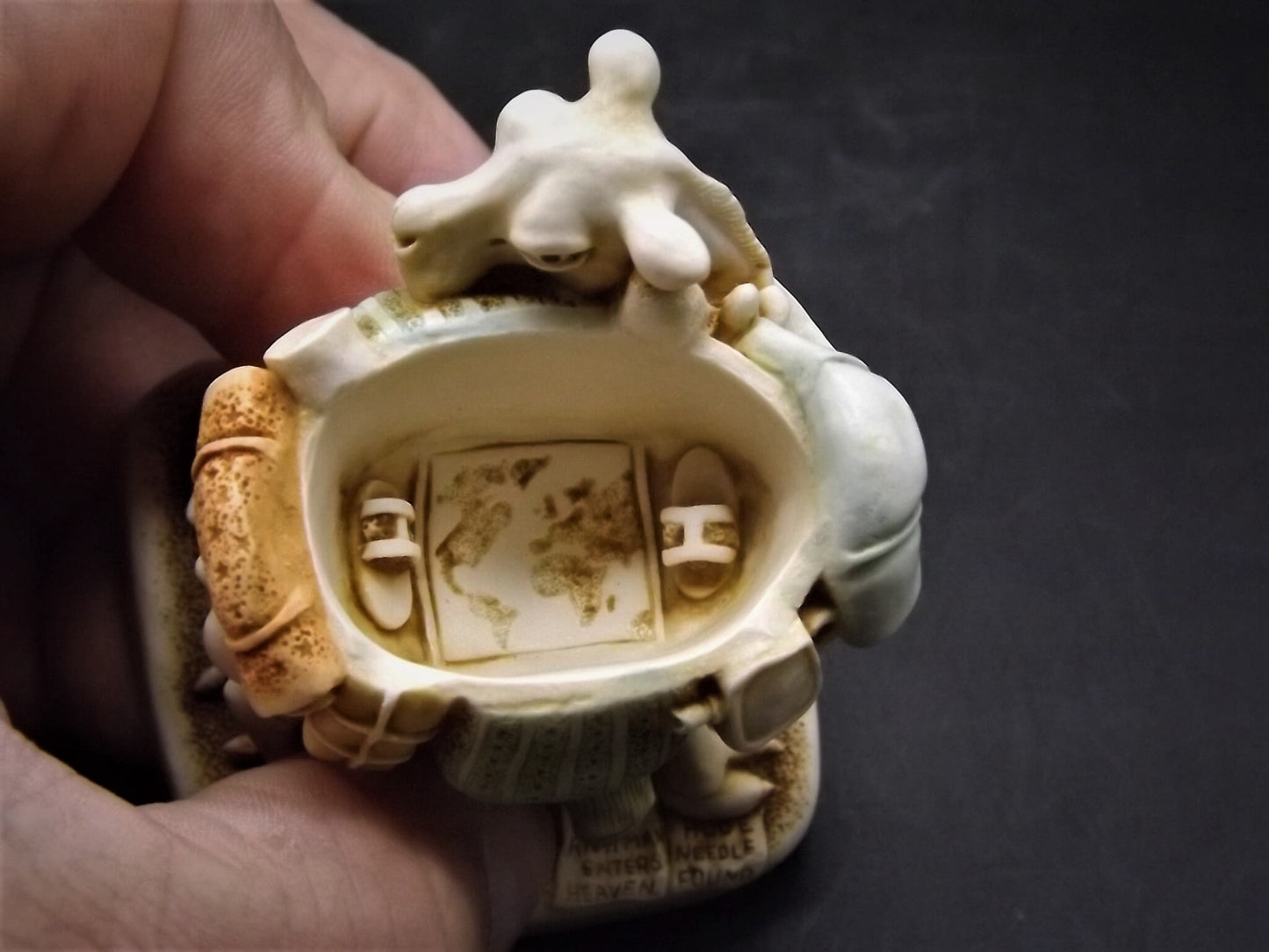 Retired 1998 Harmony Kingdom "Package tour" Infinity version piece Excellent condition with original box and COA.