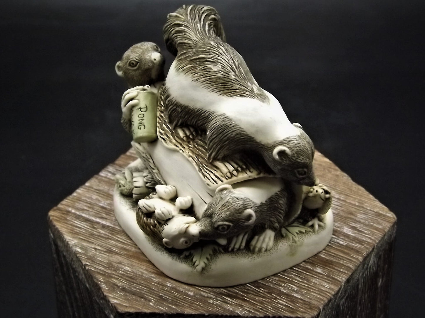 Retired 1998 Harmony Kingdom "Foul Play Infinity" piece Excellent condition with original box and COA.