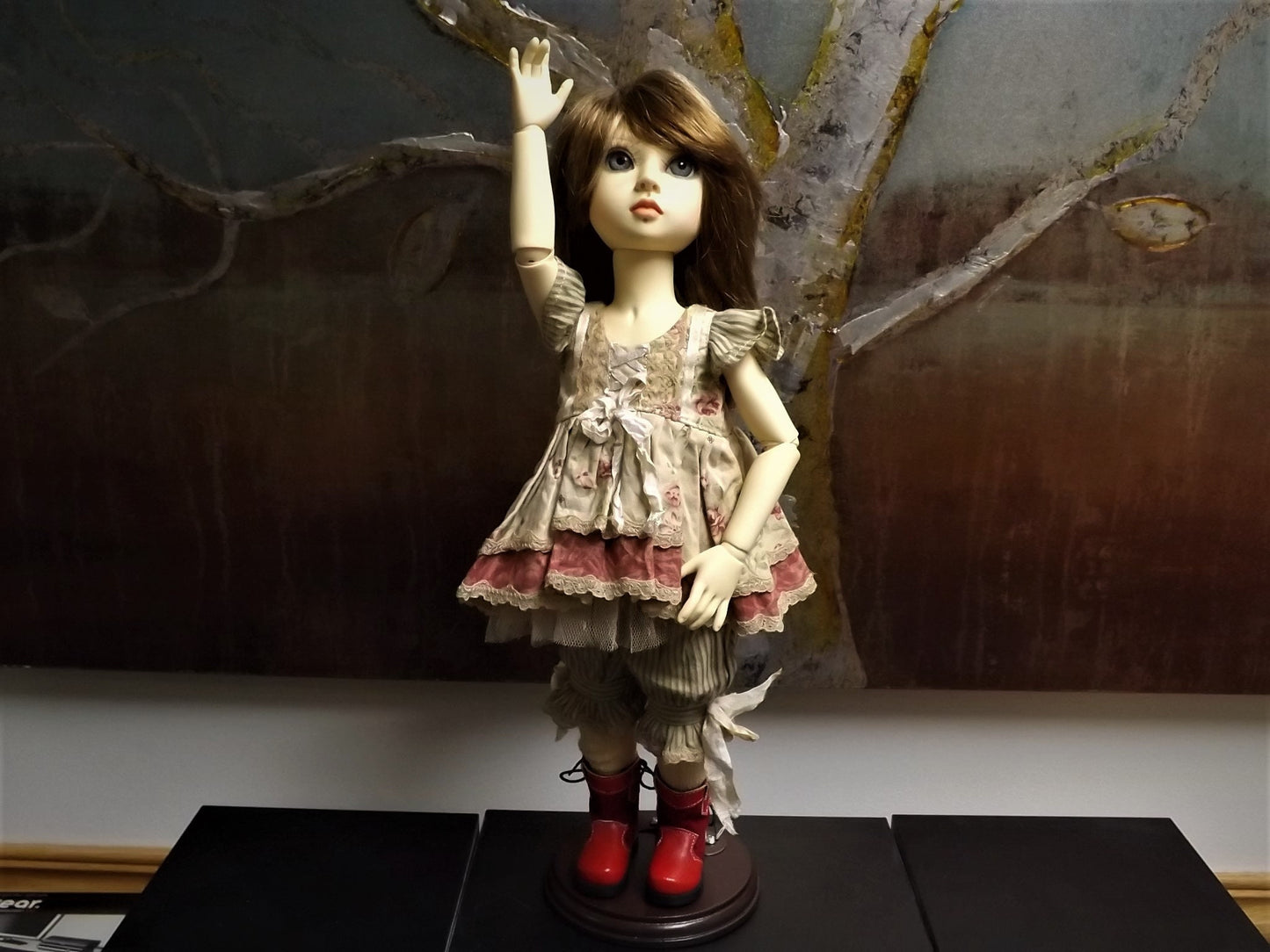 Vintage Berdine Creedy "Country Sweet Suzie" Doll BJD wig of Tibetan Mohair by Michele Hardy and Dressed by Gale Torres Stunningly beautiful