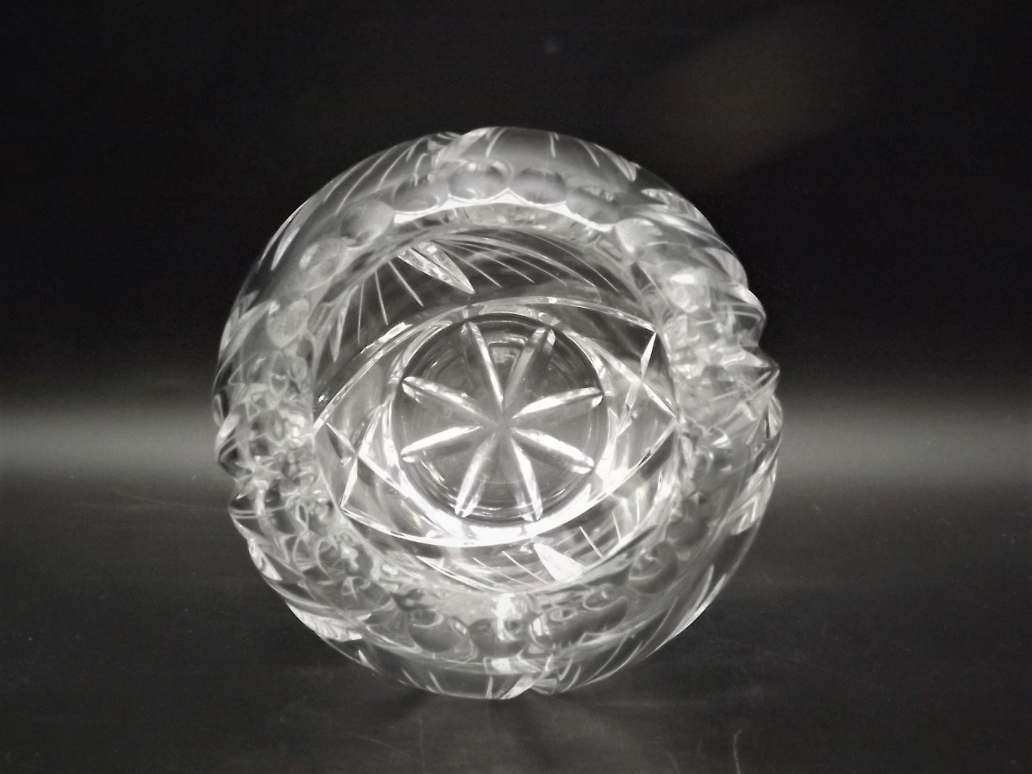 Classic Crystal Vase with Pinwheel design. Excellent condition