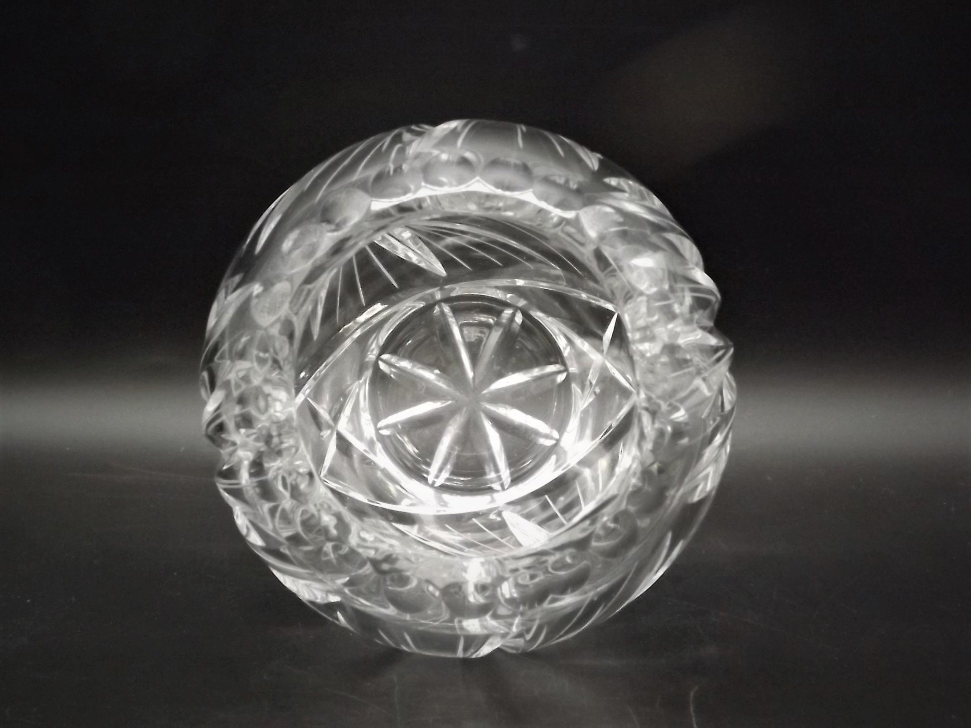 Classic Crystal Vase with Pinwheel design. Excellent condition