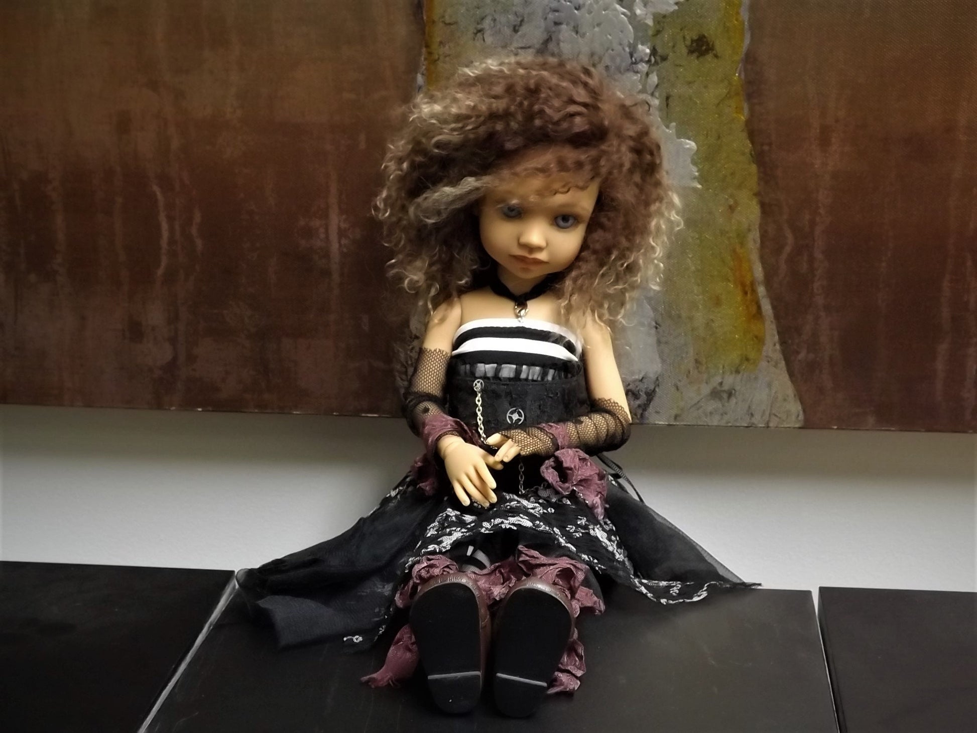 Vintage Berdine Creedy "Venus" Ball Jointed Fairy Doll (BJD) with Tibetan Mohair Wig by Michele Hardy and dressed by Gale Torres. Very Rare!