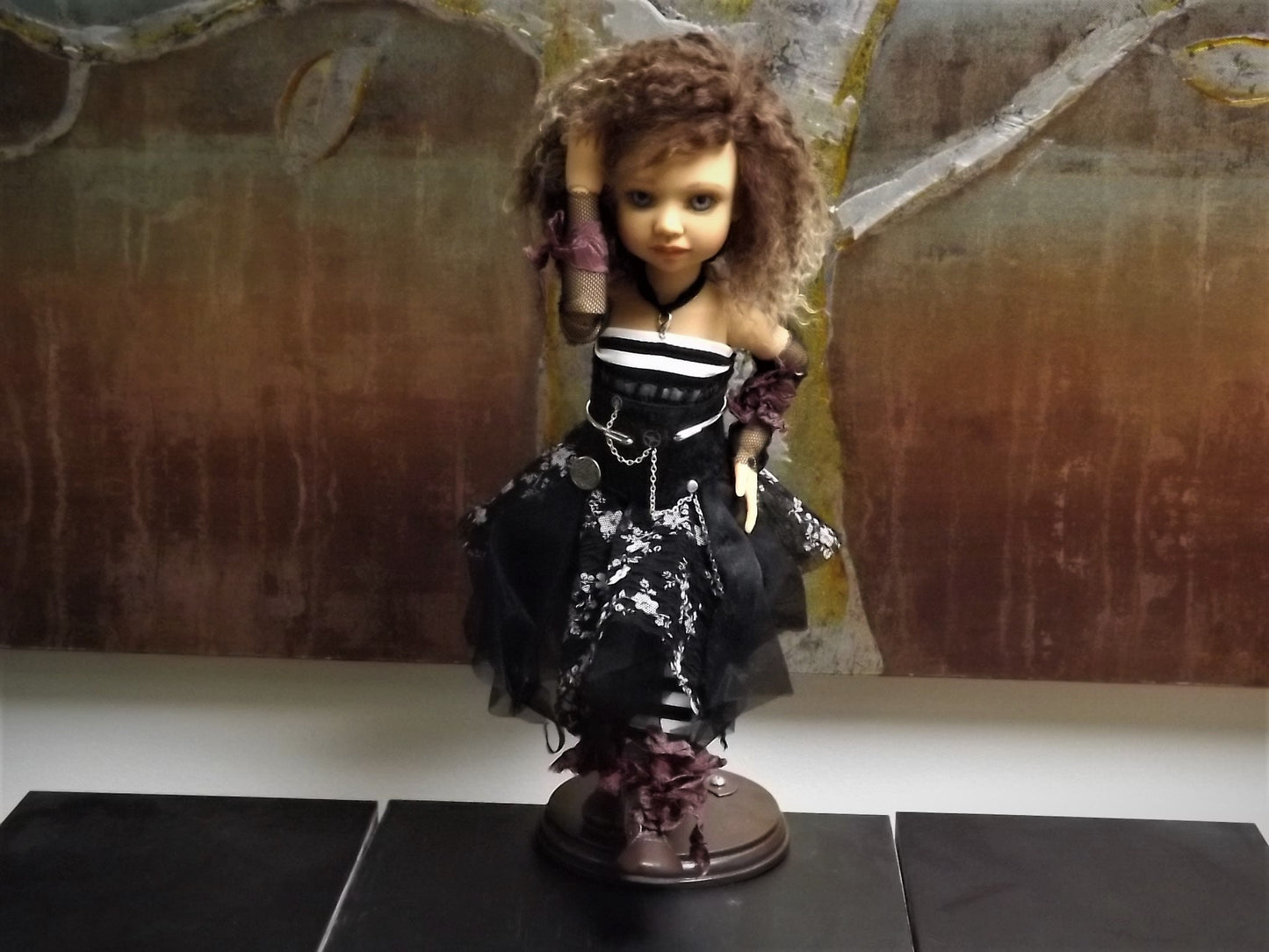 Vintage Berdine Creedy "Venus" Ball Jointed Fairy Doll (BJD) with Tibetan Mohair Wig by Michele Hardy and dressed by Gale Torres. Very Rare!