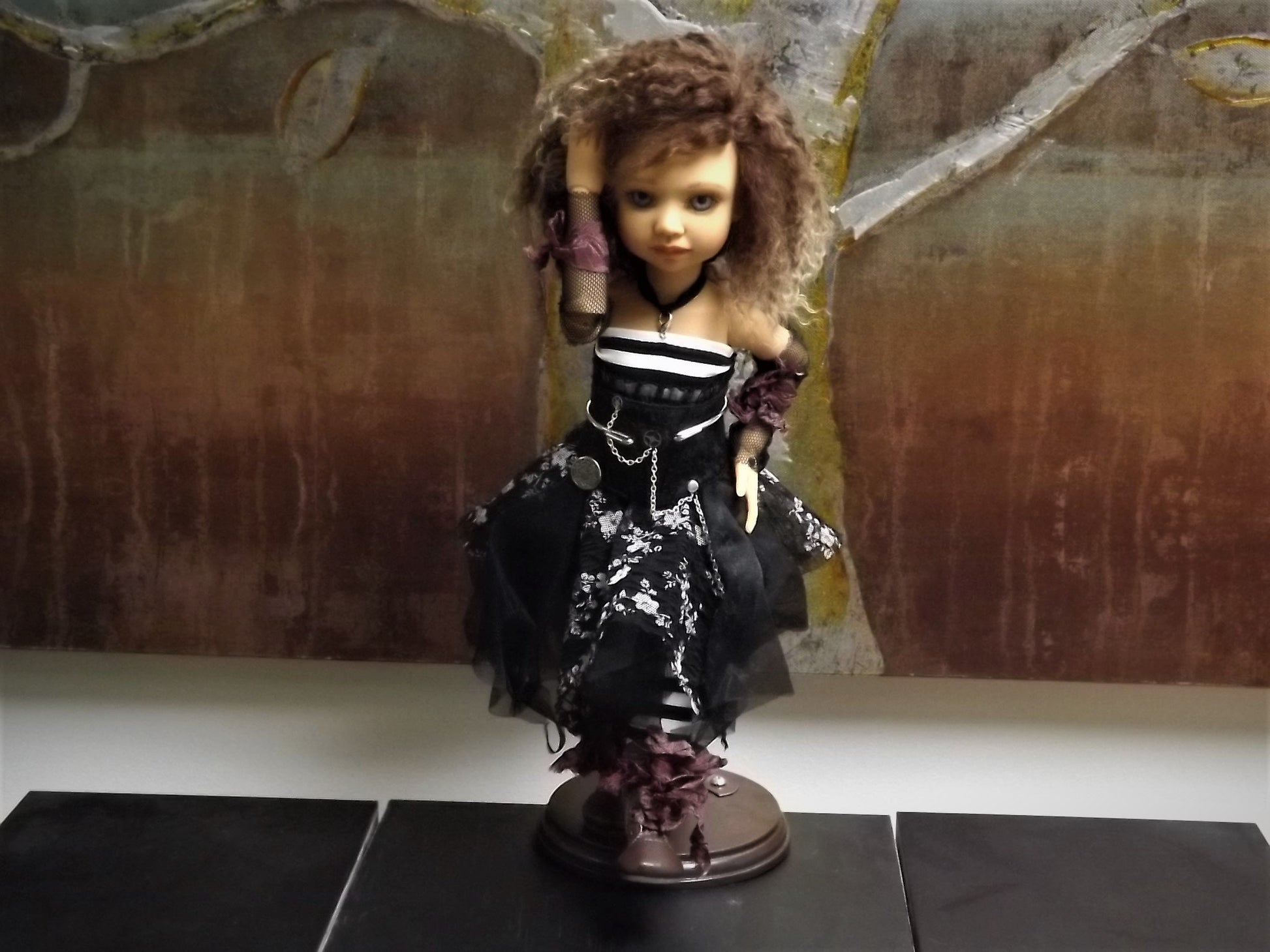 Vintage Berdine Creedy "Venus" Ball Jointed Fairy Doll (BJD) with Tibetan Mohair Wig by Michele Hardy and dressed by Gale Torres. Very Rare!