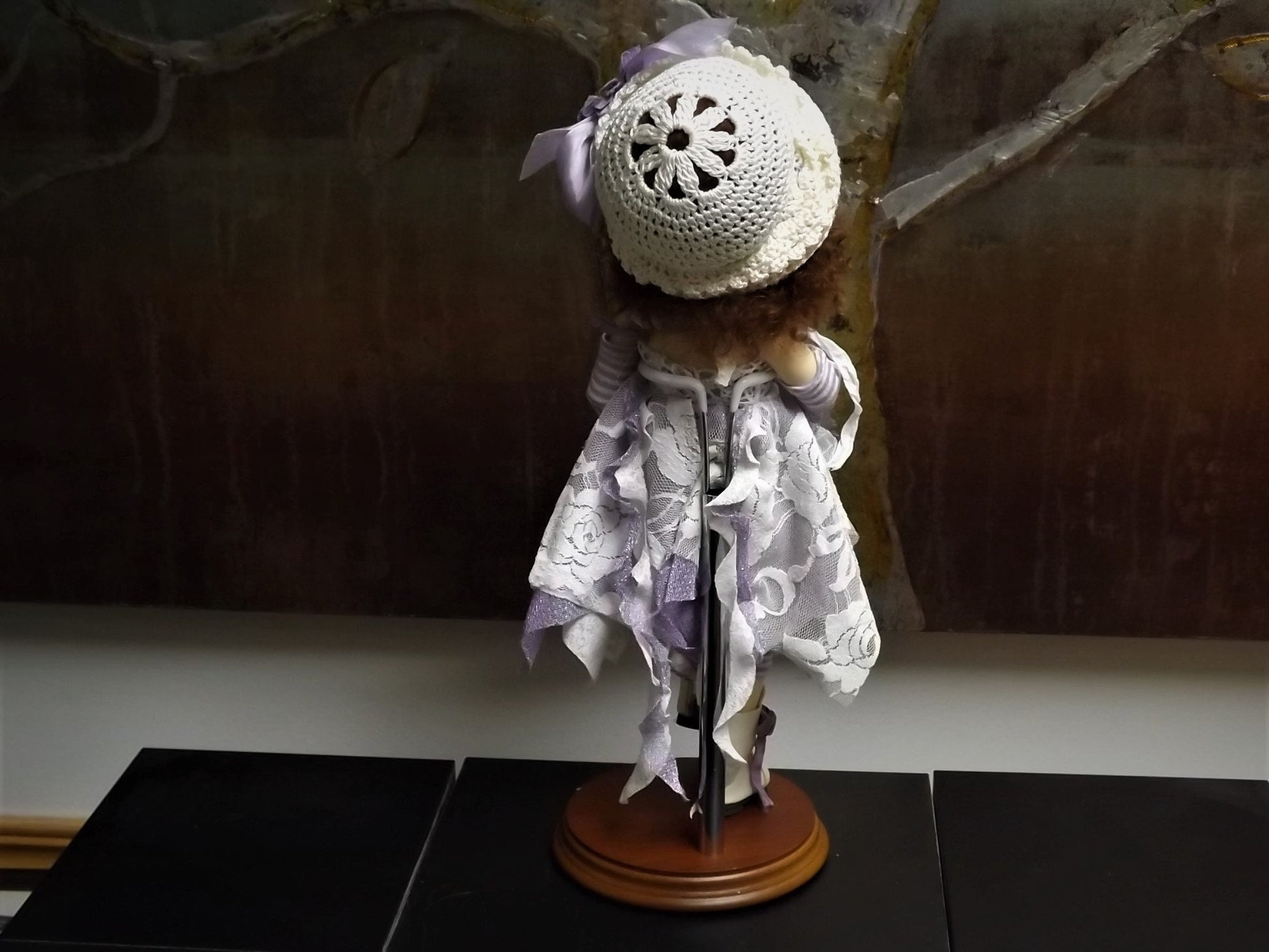 Vintage Berdine Creedy "Lily Rose" Ball Jointed Fairy Doll (BJD) with a beautiful Mohair Wig by Michele Hardy and dressed by Gale Torres.