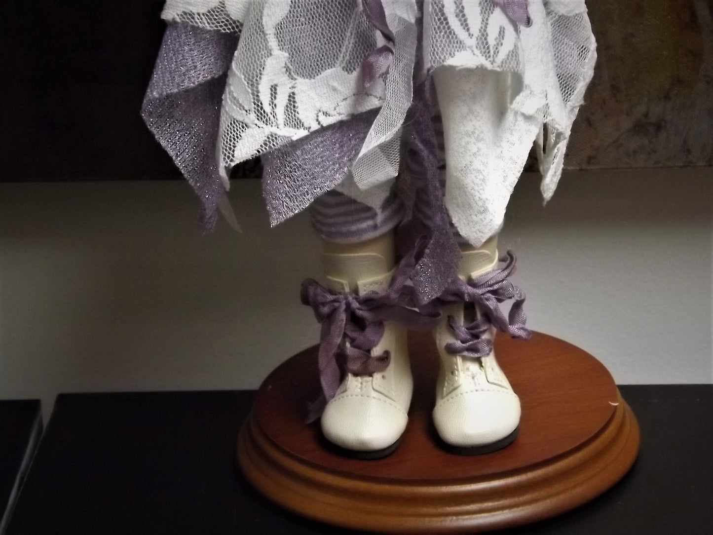 Vintage Berdine Creedy "Lily Rose" Ball Jointed Fairy Doll (BJD) with a beautiful Mohair Wig by Michele Hardy and dressed by Gale Torres.