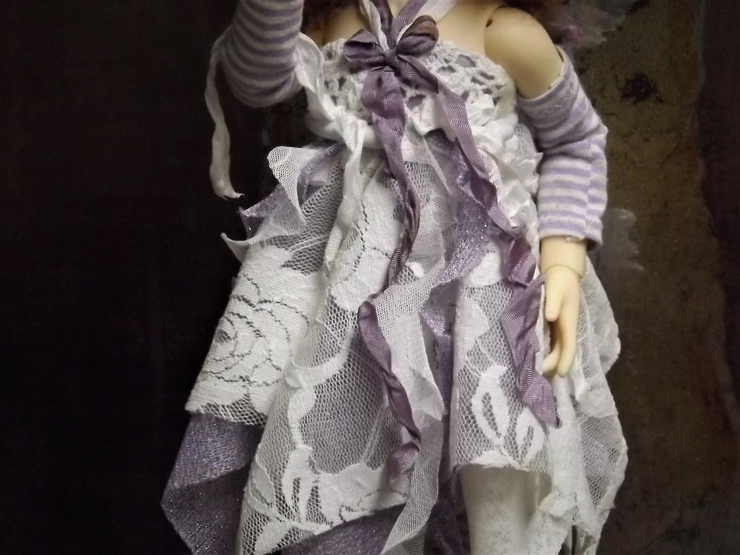 Vintage Berdine Creedy "Lily Rose" Ball Jointed Fairy Doll (BJD) with a beautiful Mohair Wig by Michele Hardy and dressed by Gale Torres.