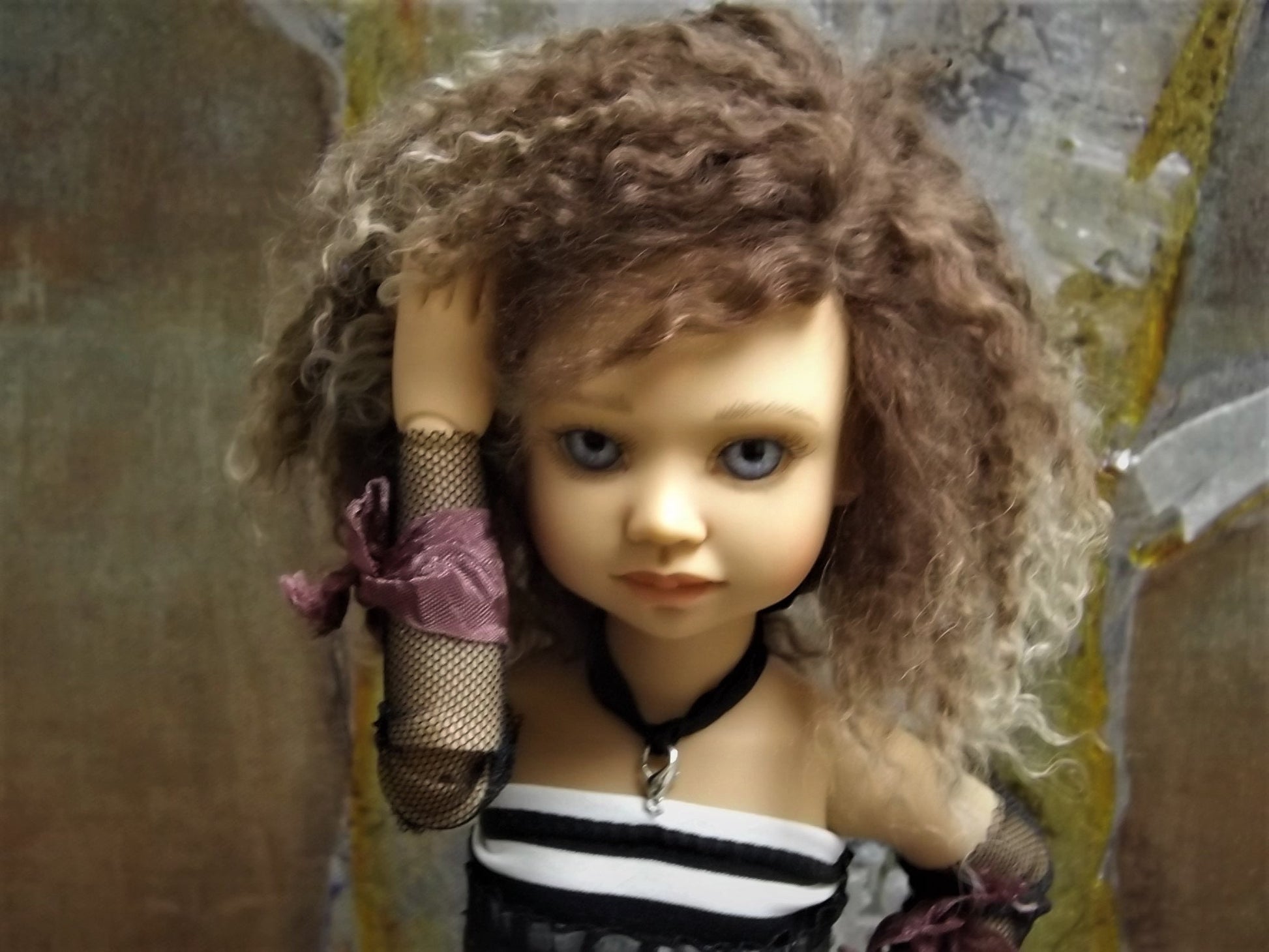 Vintage Berdine Creedy "Venus" Ball Jointed Fairy Doll (BJD) with Tibetan Mohair Wig by Michele Hardy and dressed by Gale Torres. Very Rare!