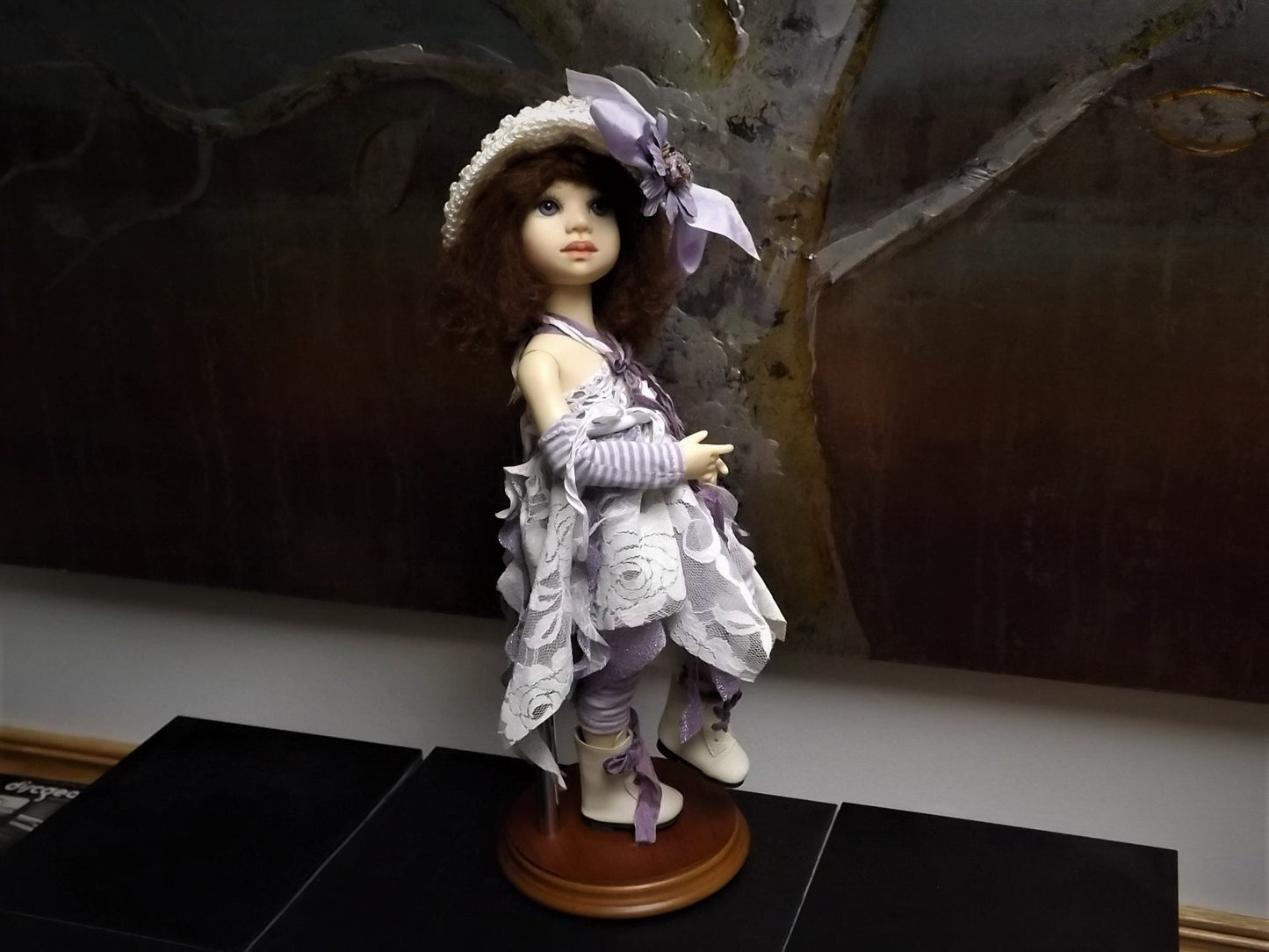 Vintage Berdine Creedy "Lily Rose" Ball Jointed Fairy Doll (BJD) with a beautiful Mohair Wig by Michele Hardy and dressed by Gale Torres.