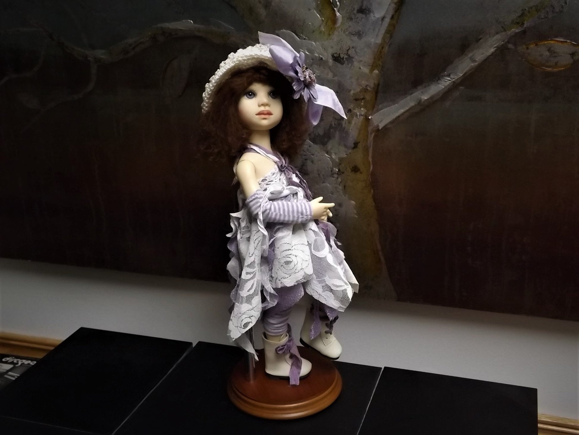 Vintage Berdine Creedy "Lily Rose" Ball Jointed Fairy Doll (BJD) with a beautiful Mohair Wig by Michele Hardy and dressed by Gale Torres.