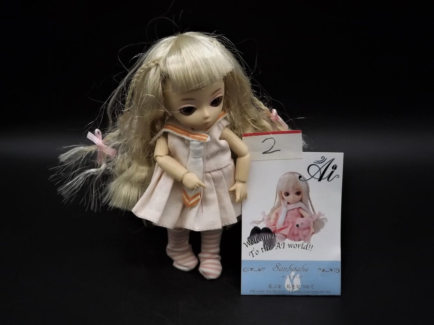 Vintage AI "Sanibatalia 2" Ball Jointed Doll with COA. Missing Teddy and Shoes.