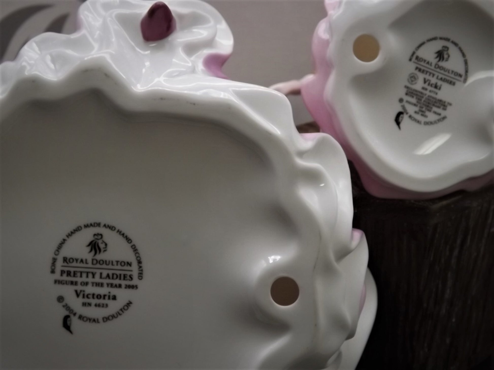 Vintage Royal Doulton Figurines: Victoria and Vicki Set, HN 4623/4774 (Original Box & COA)