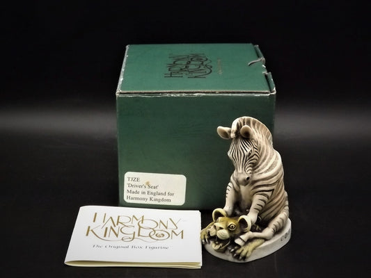 Retired 1997 Harmony Kingdom "Drivers Seat" Jest Figurine TJZE with original box. Excellent condition.
