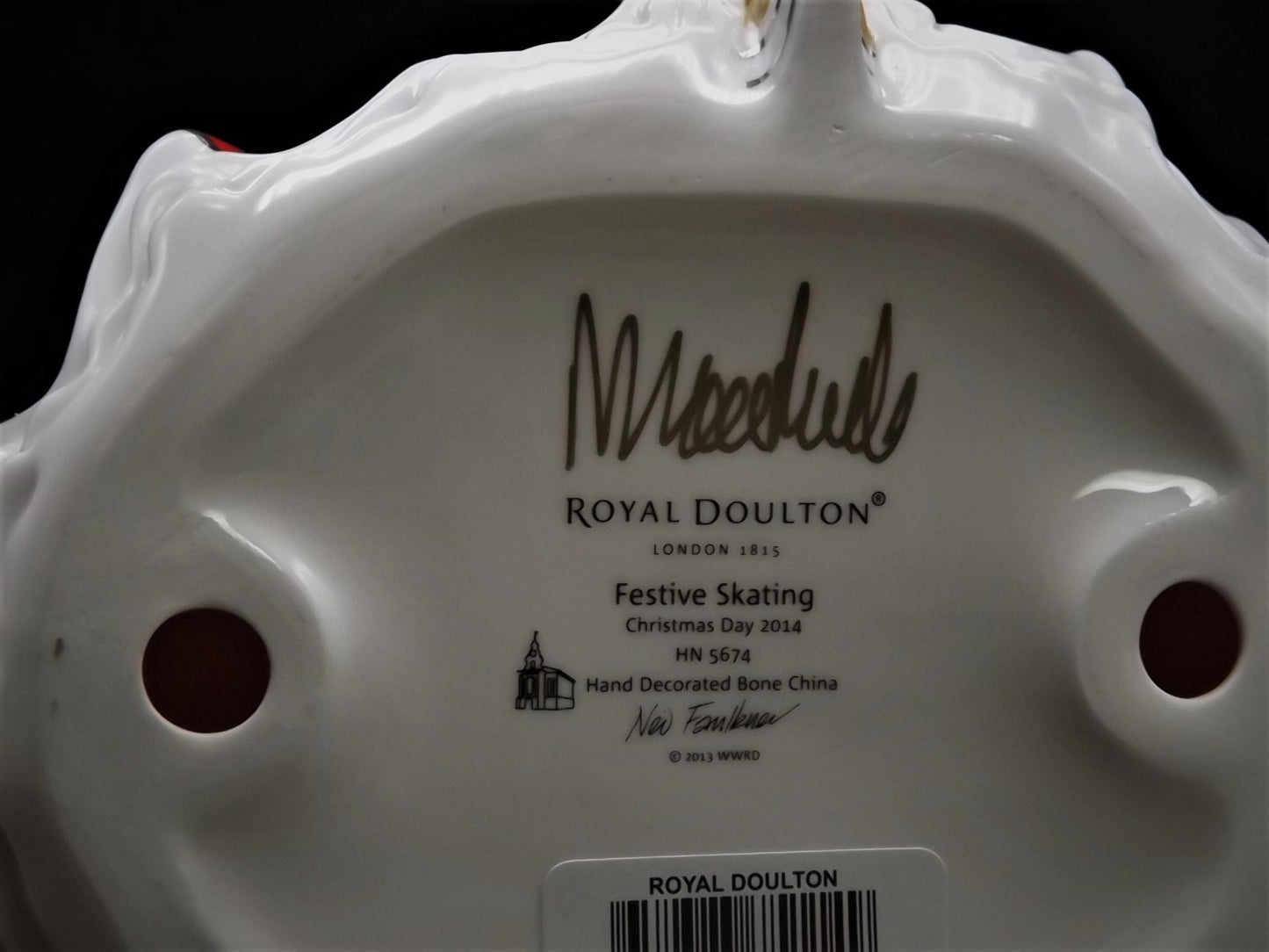 Vintage Royal Doulton Figurine: Christmas Day "Festive Skating" HN 5674