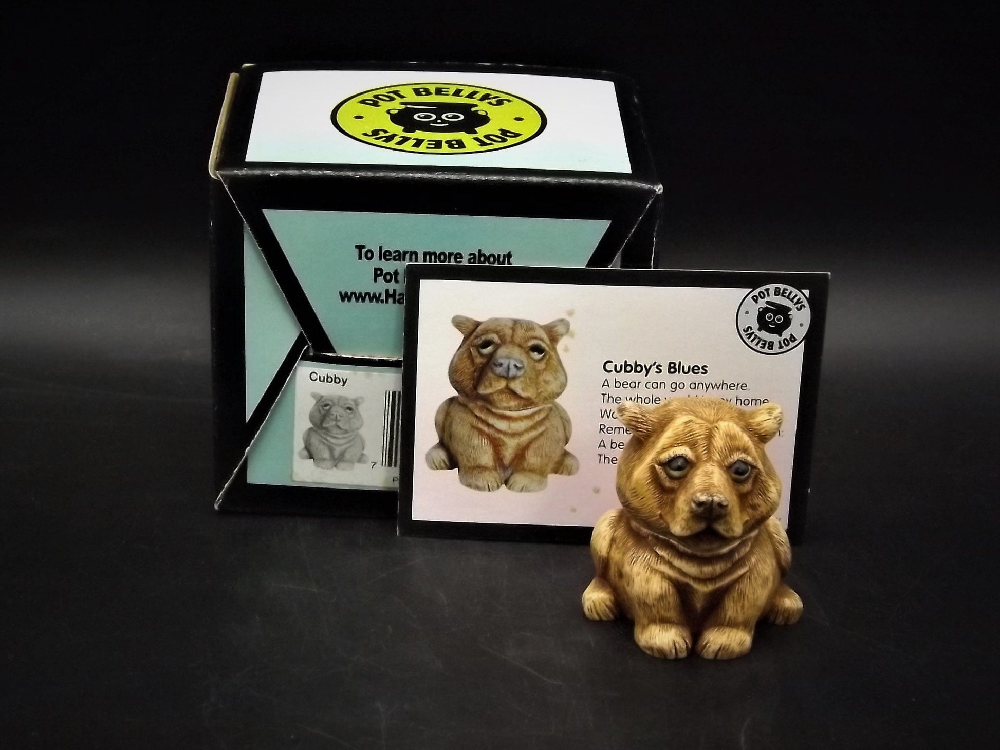 Harmony Kingdom Pot Bellys "Cubby" Bear Figurine with original box and COA. Excellent condition!