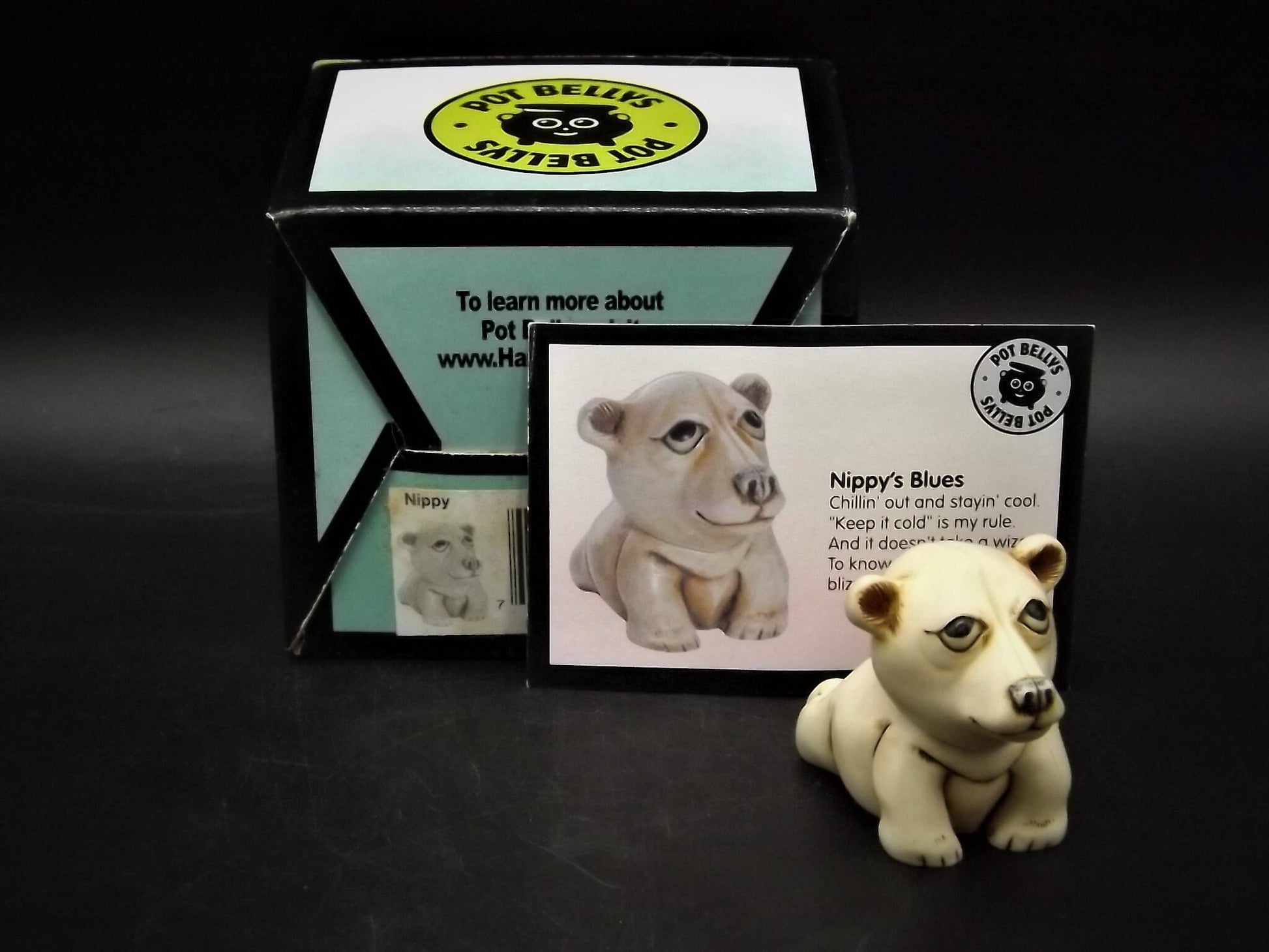 Harmony Kingdom Pot Bellys "Nippy" Polar Bear Figurine with original box and COA. Excellent condition!