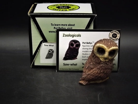 Harmony Kingdom Pot Bellys "Saw-Whet" Owl Figurine with original box and COA. Excellent condition!