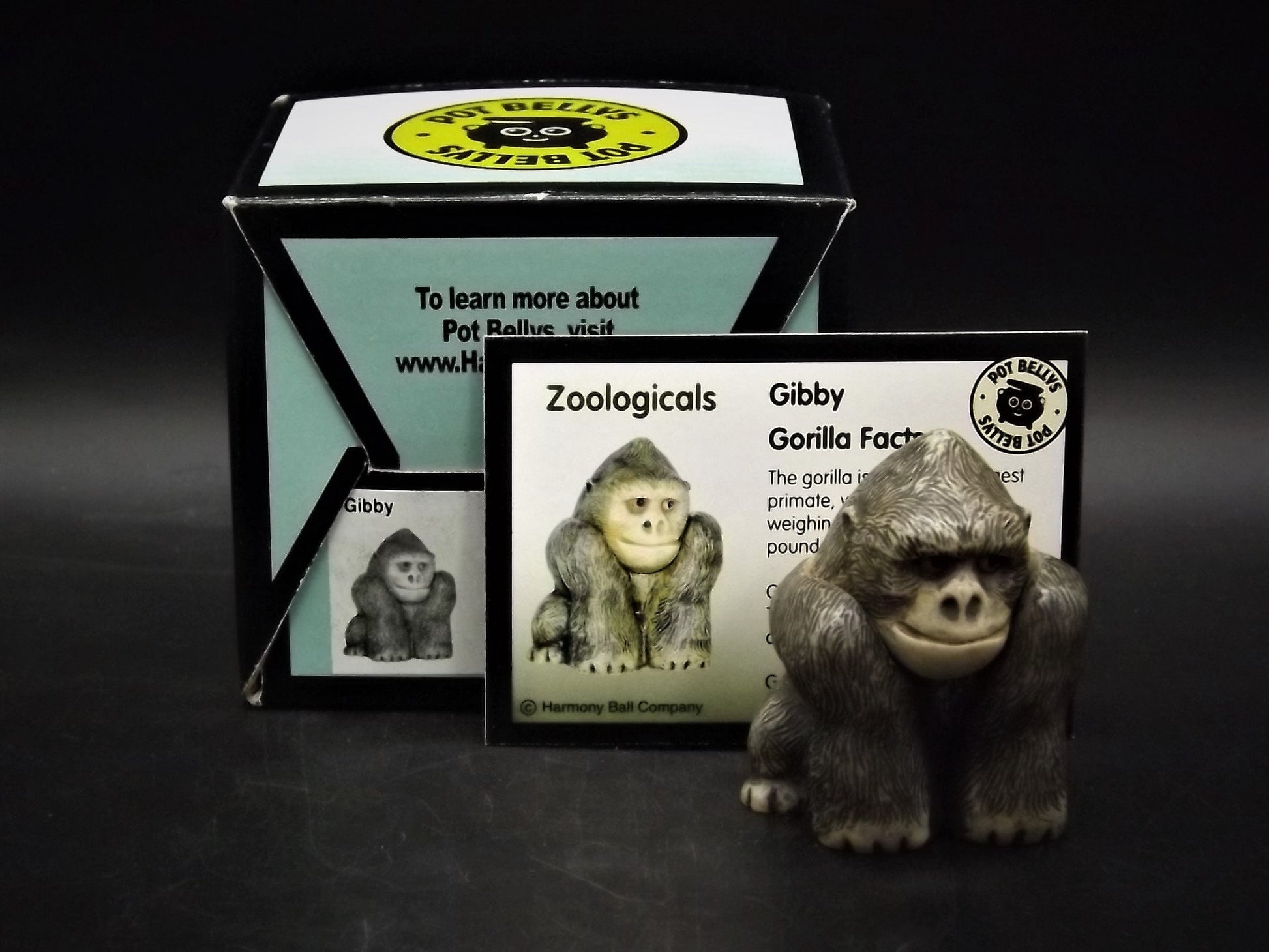 Harmony Kingdom Pot Bellys "Gibby" Gorilla Figurine with original box and COA. Excellent condition!