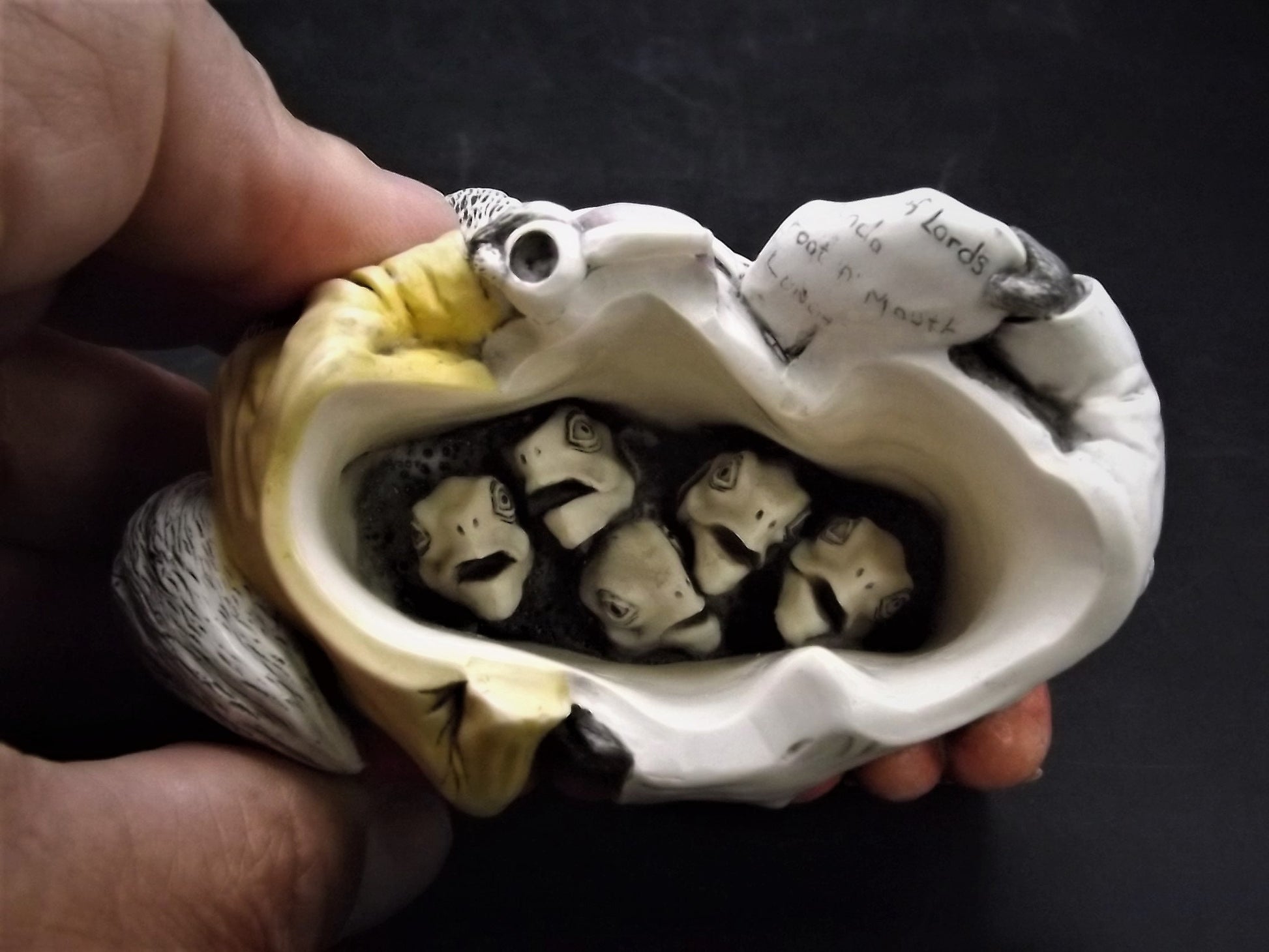 Retired Harmony Kingdom "House Party" piece Excellent condition with original box. Full Autograph!