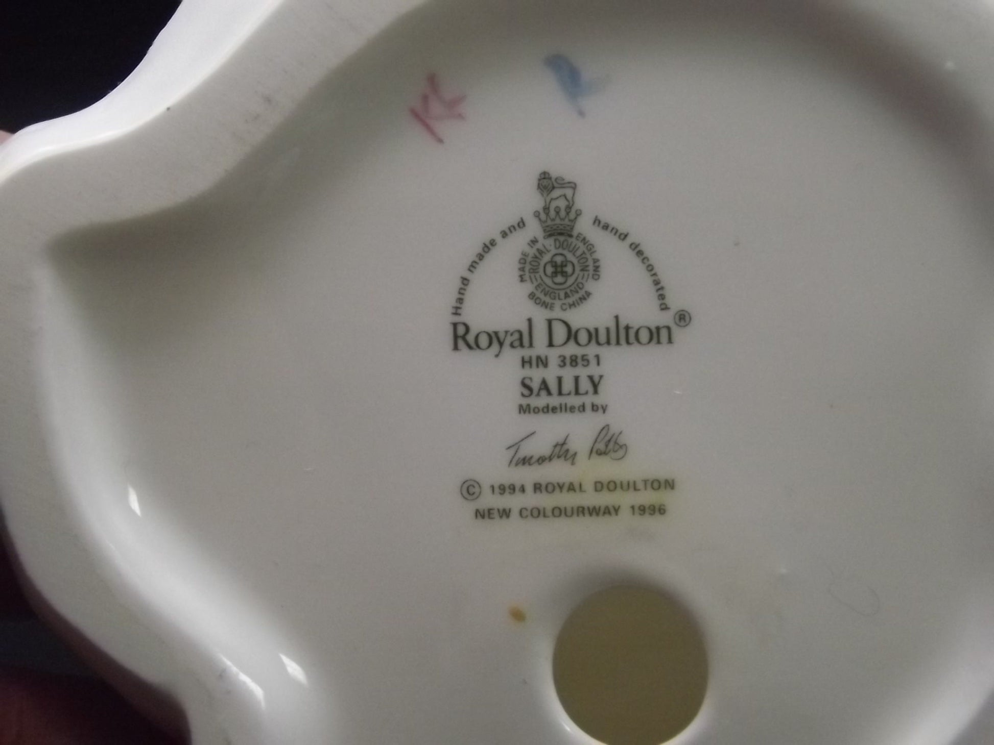 Vintage 1996 Royal Doulton "Sally" figurine HN 3851. Special Colorway in blue. Excellent condition! No box.