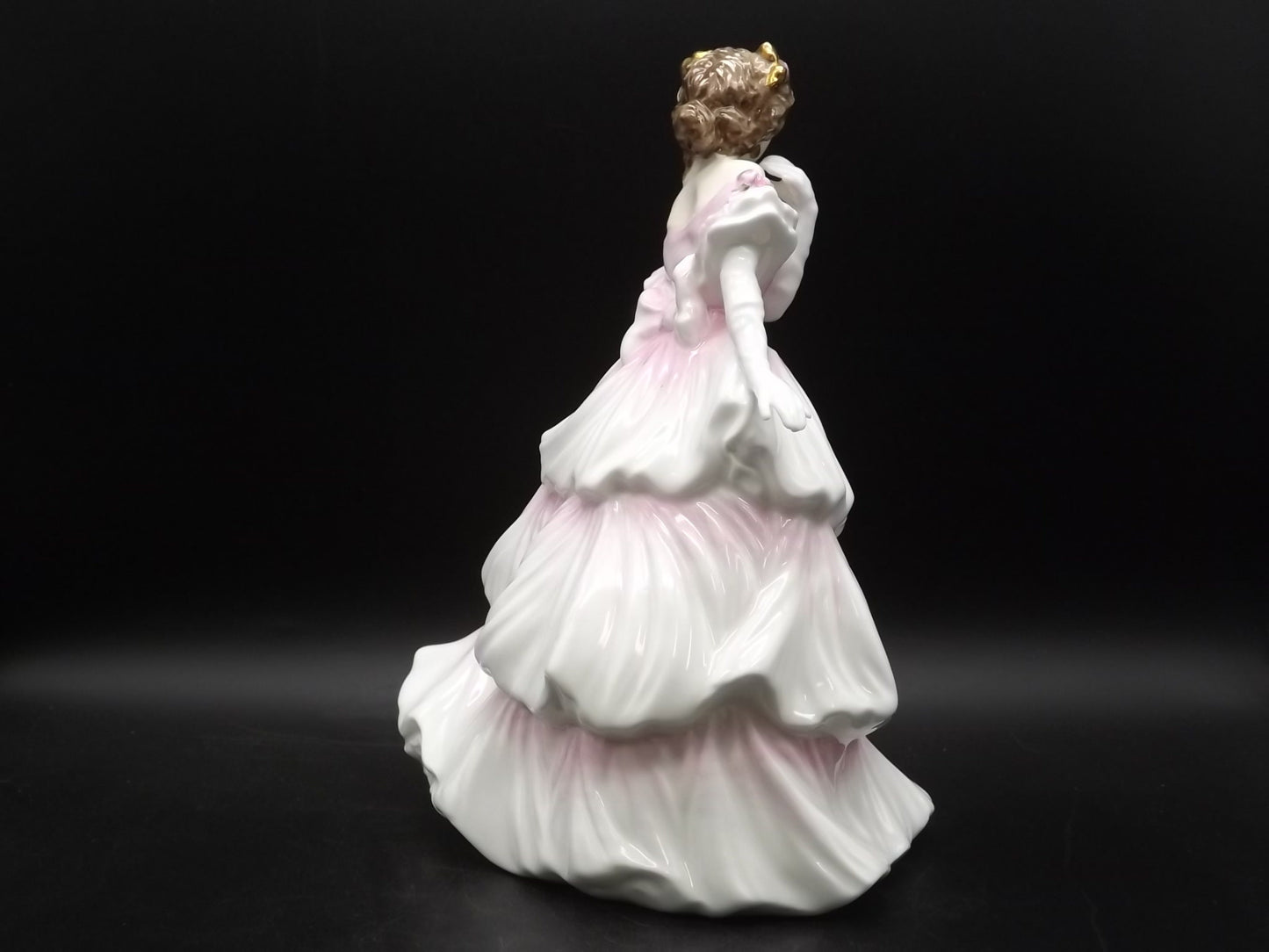 Vintage Royal Doulton "Joy" Figurine HN 4053: 14KT Gold Trim, Pink Gown
